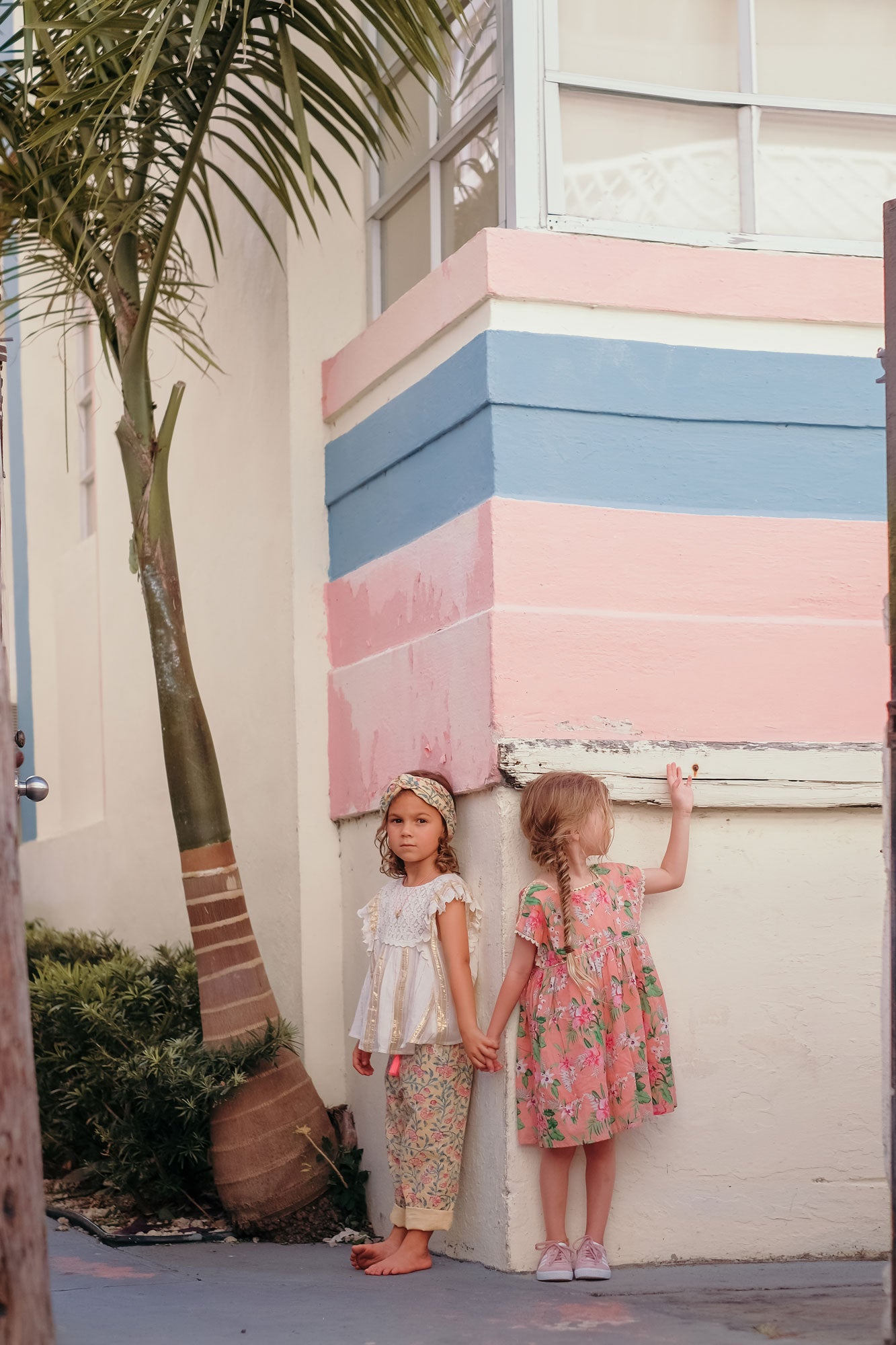 Girls Pink Flamingo Cotton Dress