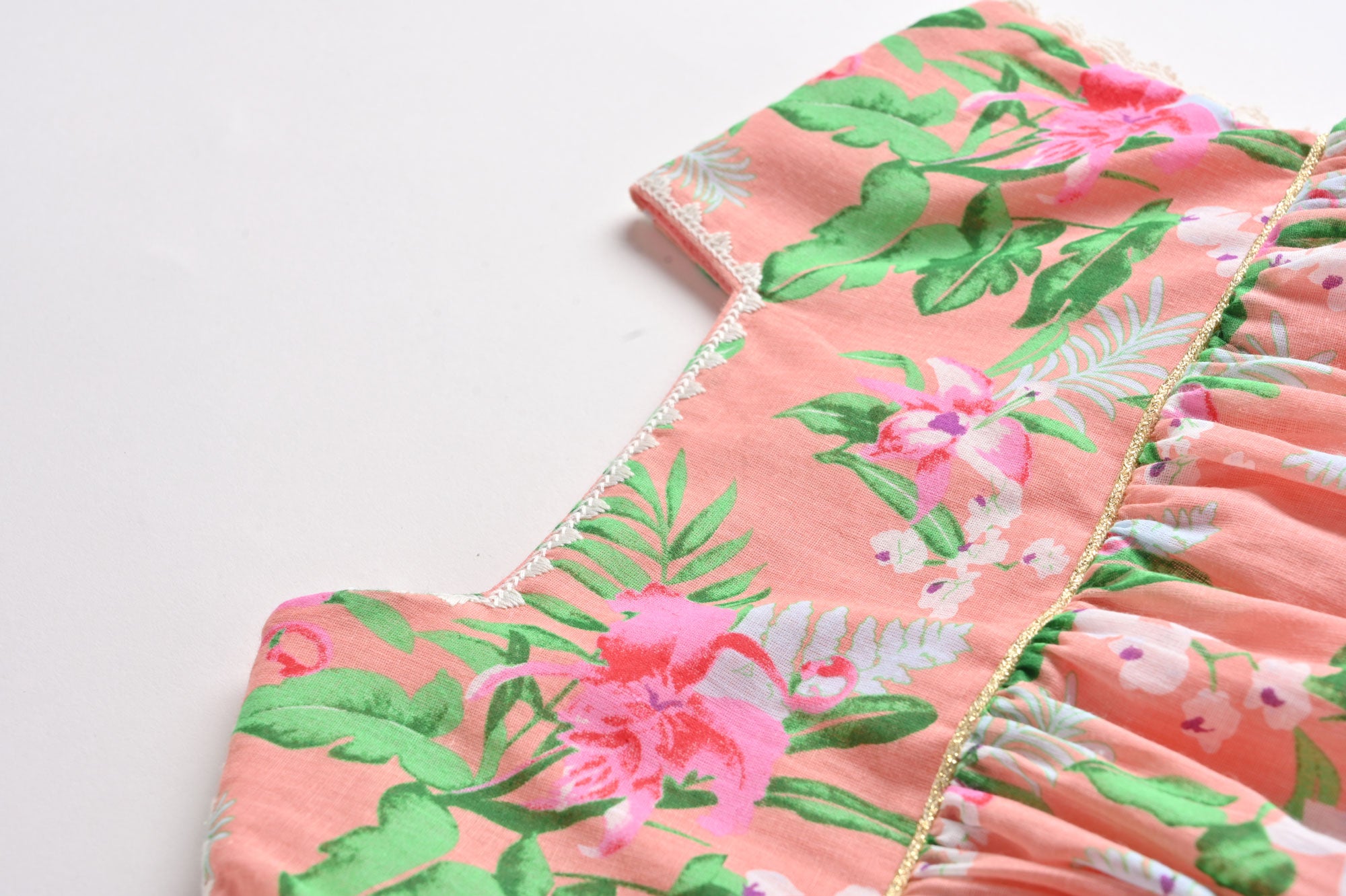 Girls Pink Flamingo Cotton Dress