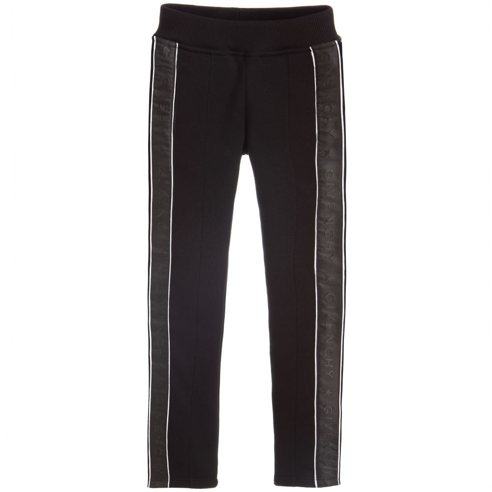 Girls Black Logo Trousers