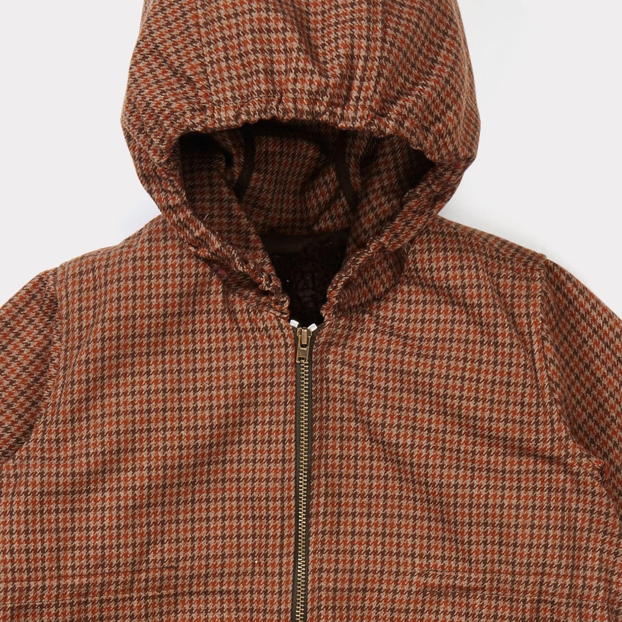 Boys Orange Houndstooth Jacket