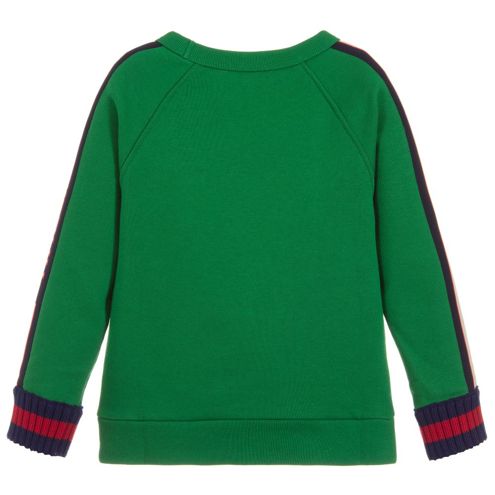 Boys Green Cotton Sweatshirt