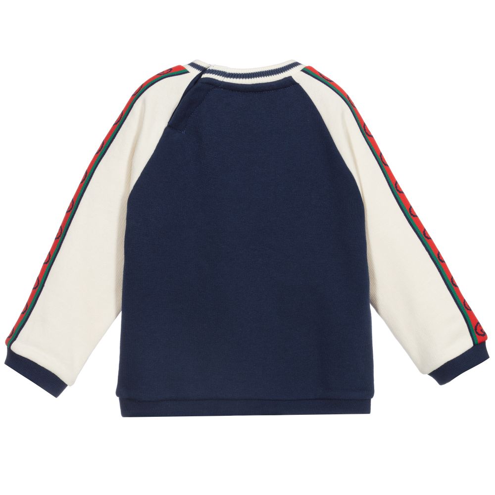 Baby Boys & Girls Prussian Blue Cotton Sweatshirt