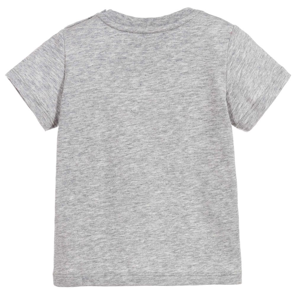 Baby Grey "GG" Logo Cotton T-shirt