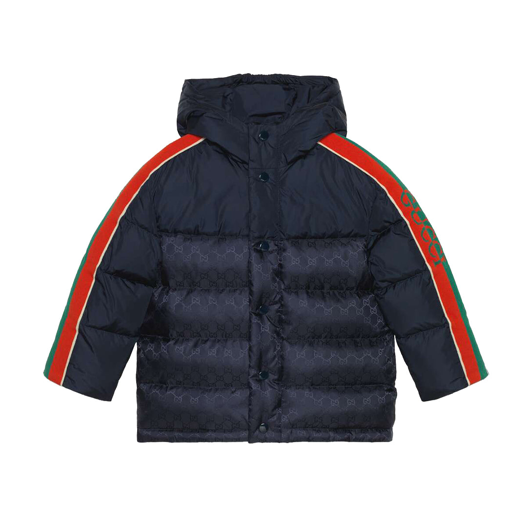 Boys Navy Padded Down Jacket
