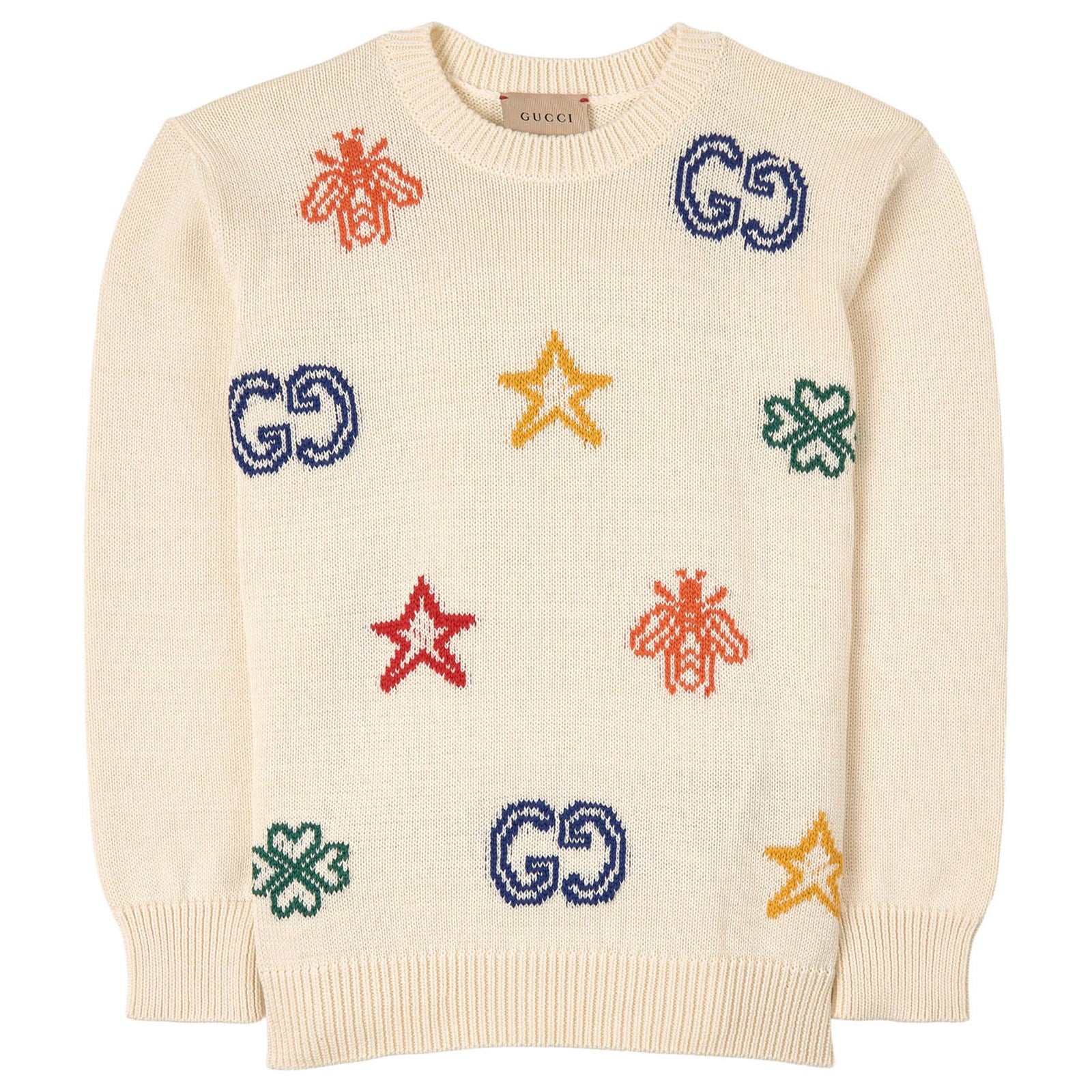 Boys & Girls Ivory Knitted Cotton Sweater