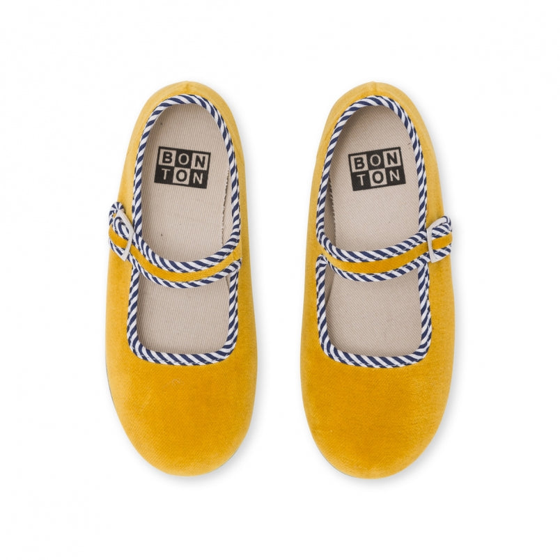 Girls Yellow Cotton Shoes
