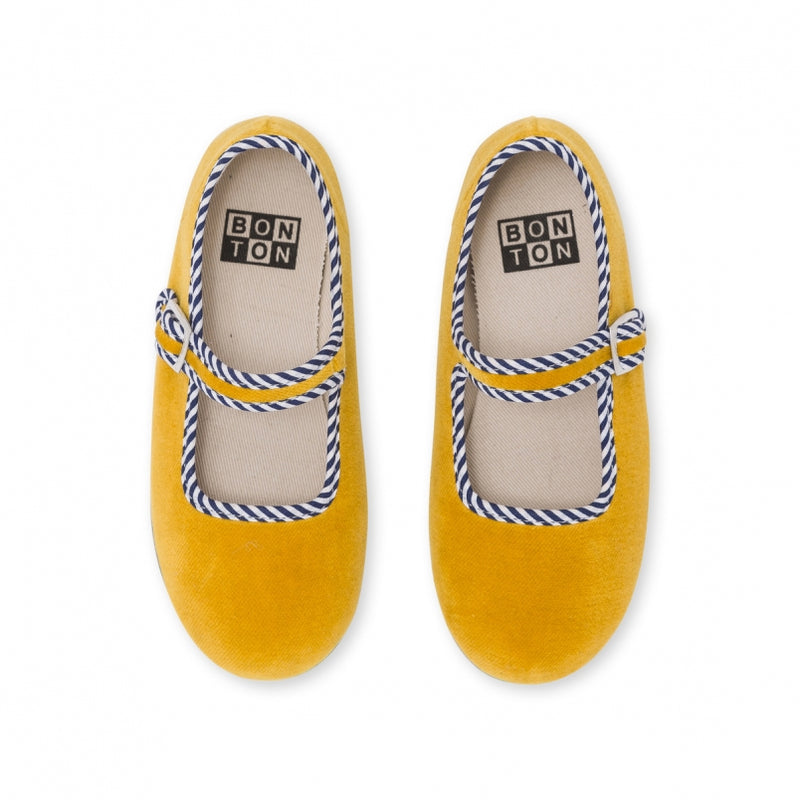 Baby Girls Yellow Cotton Shoes