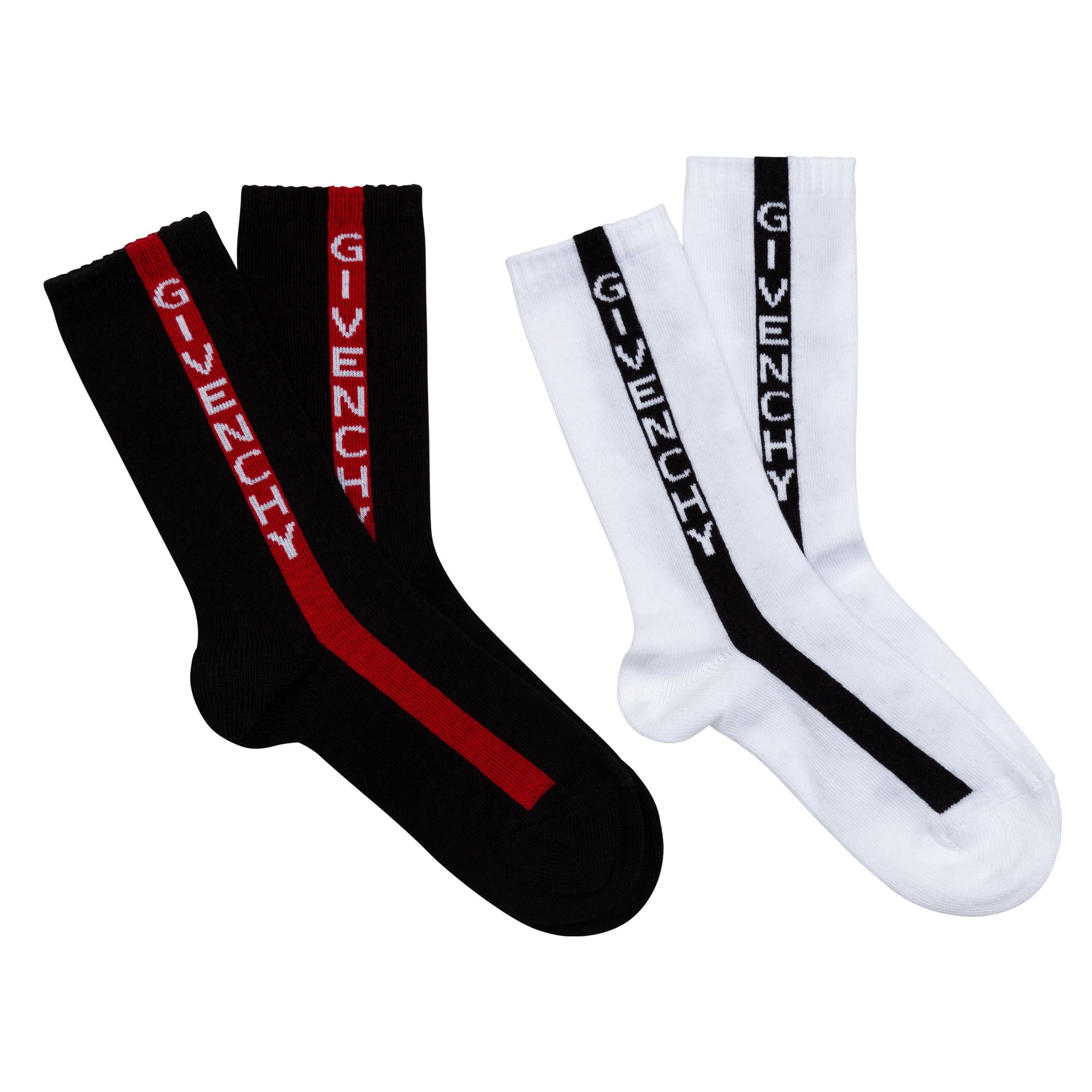 Boys Black & White Logo Socks(2 Pack)