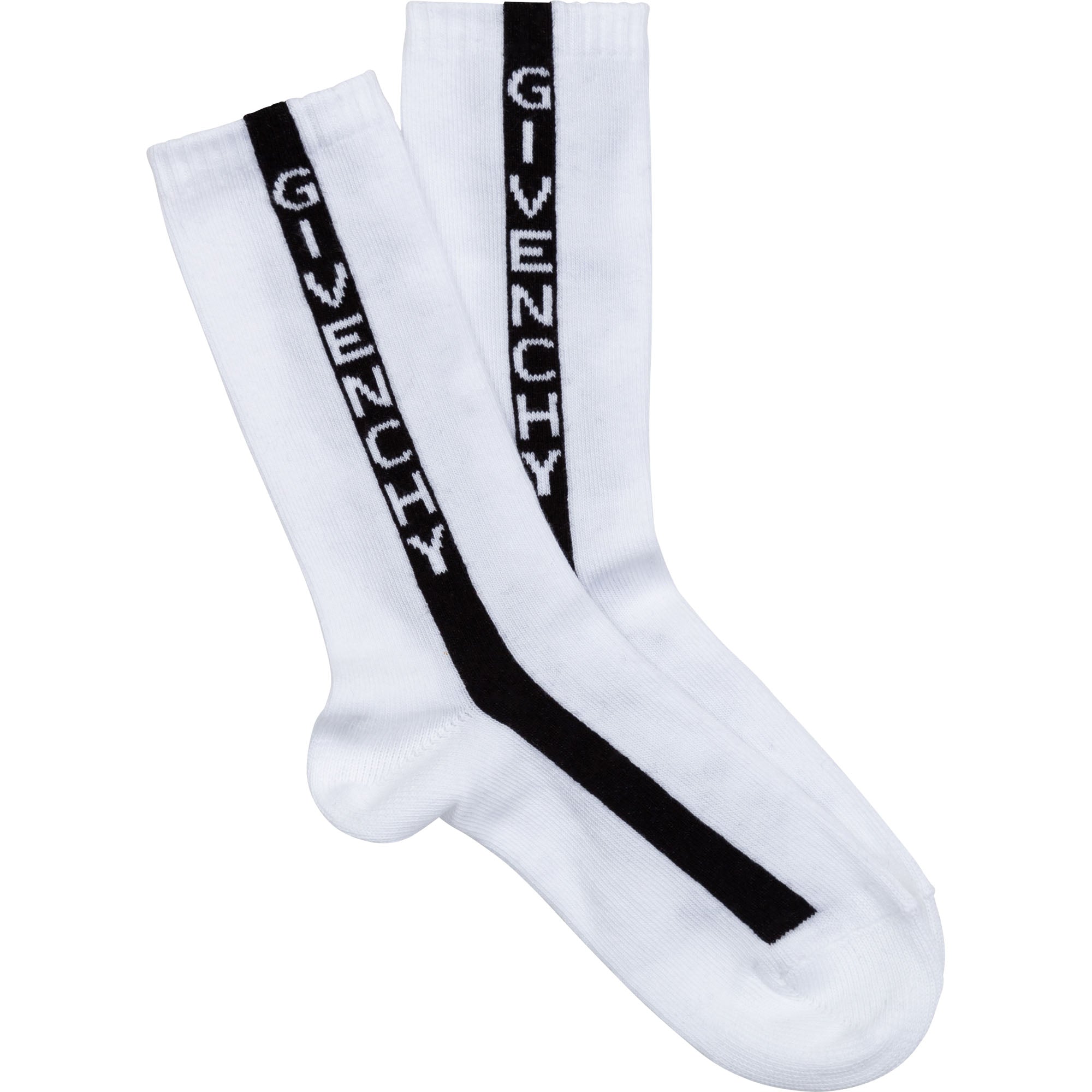 Boys Black & White Logo Socks(2 Pack)
