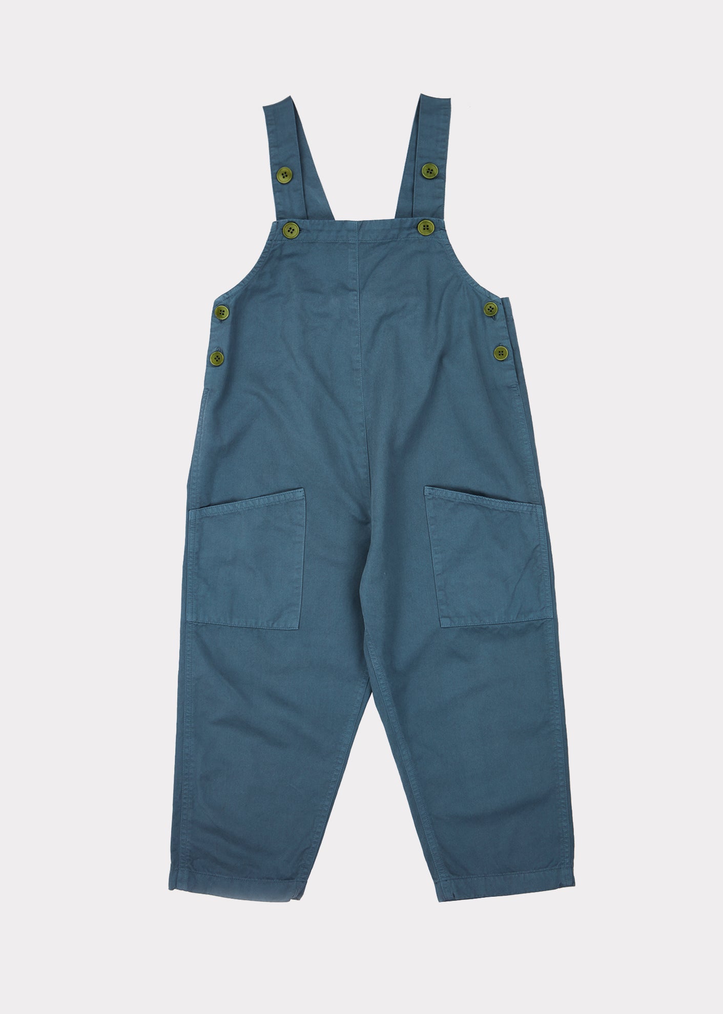 Girls Blue Cotton Jumpsuit