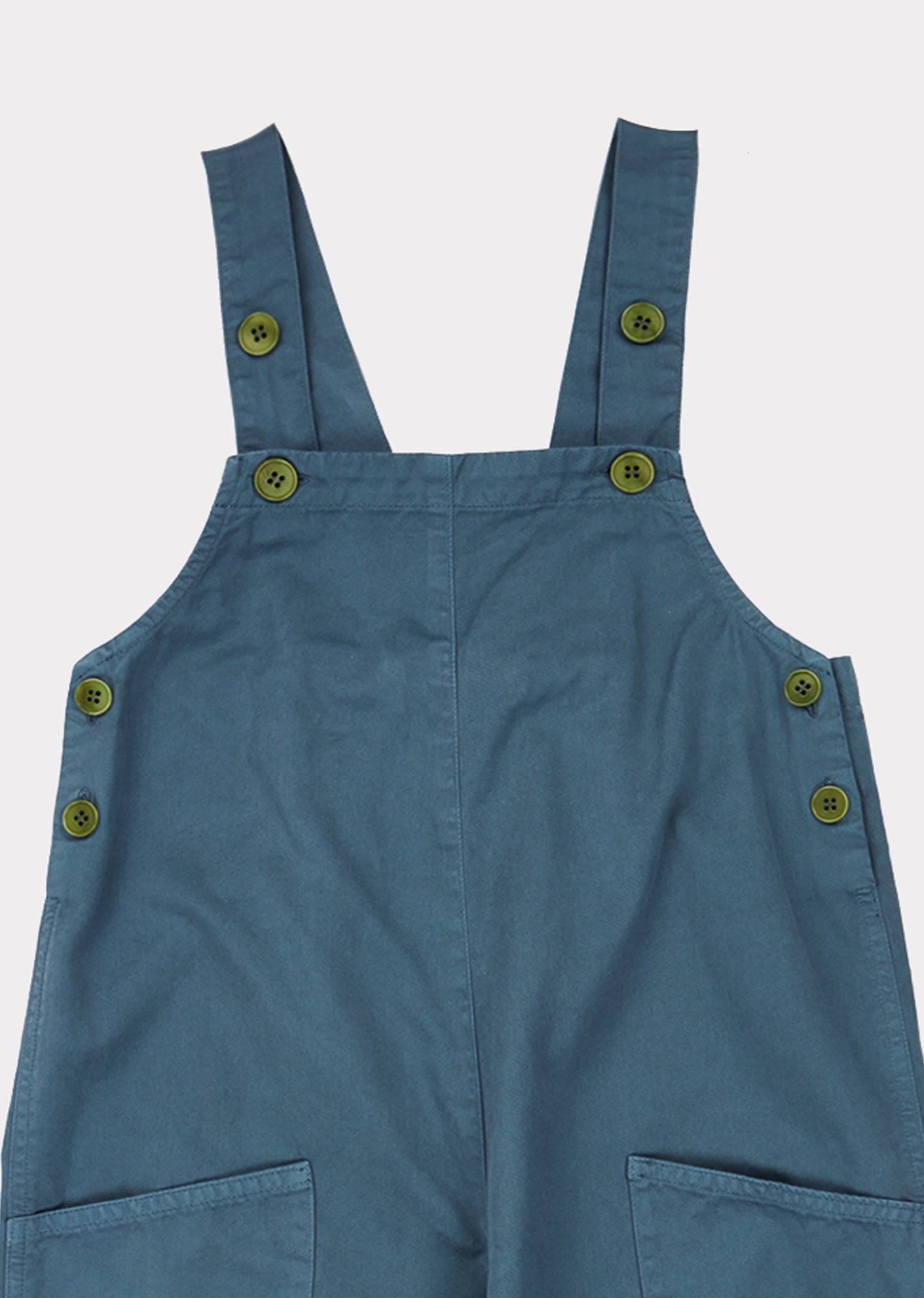 Girls Blue Cotton Jumpsuit