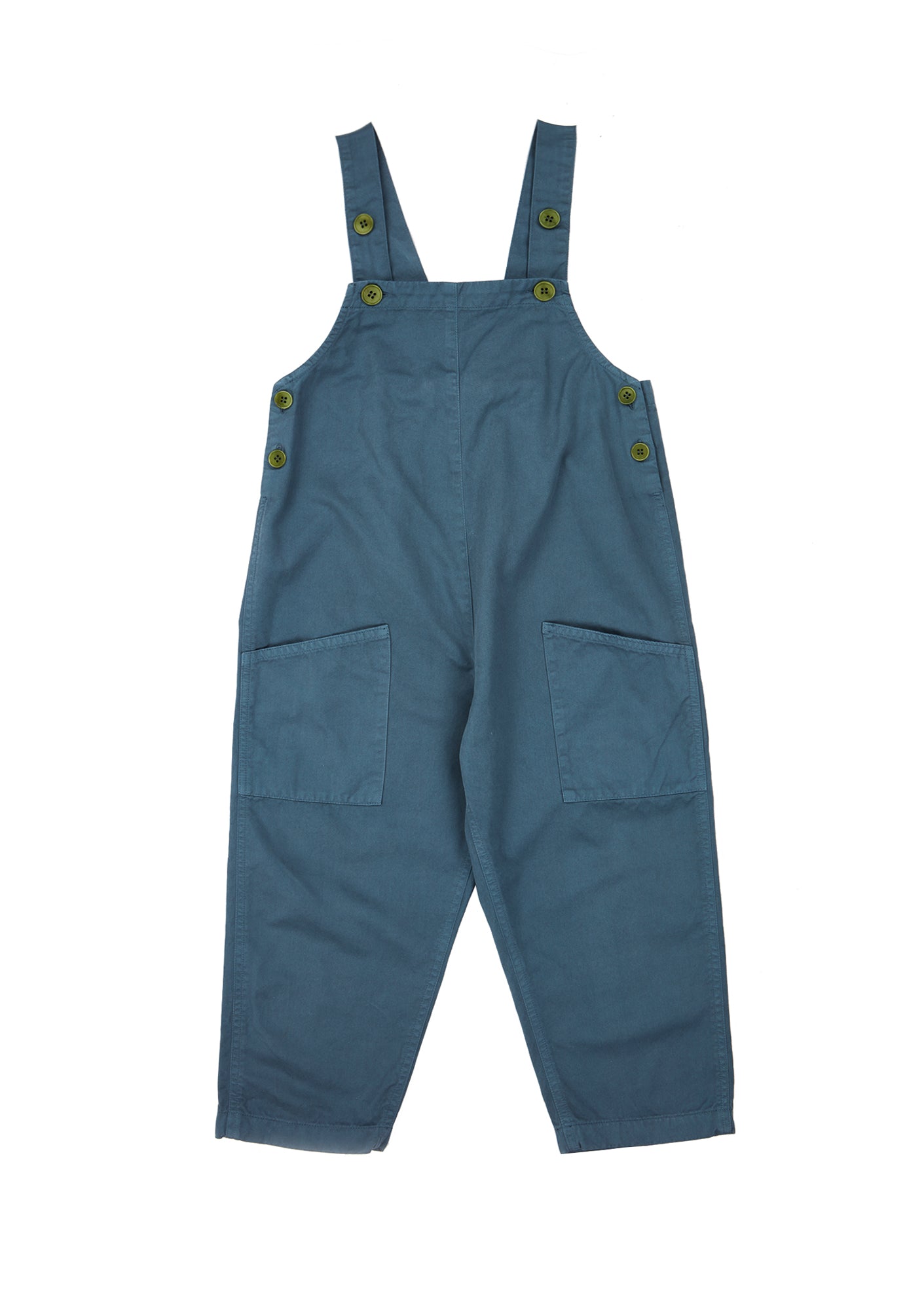 Girls Blue Cotton Jumpsuit