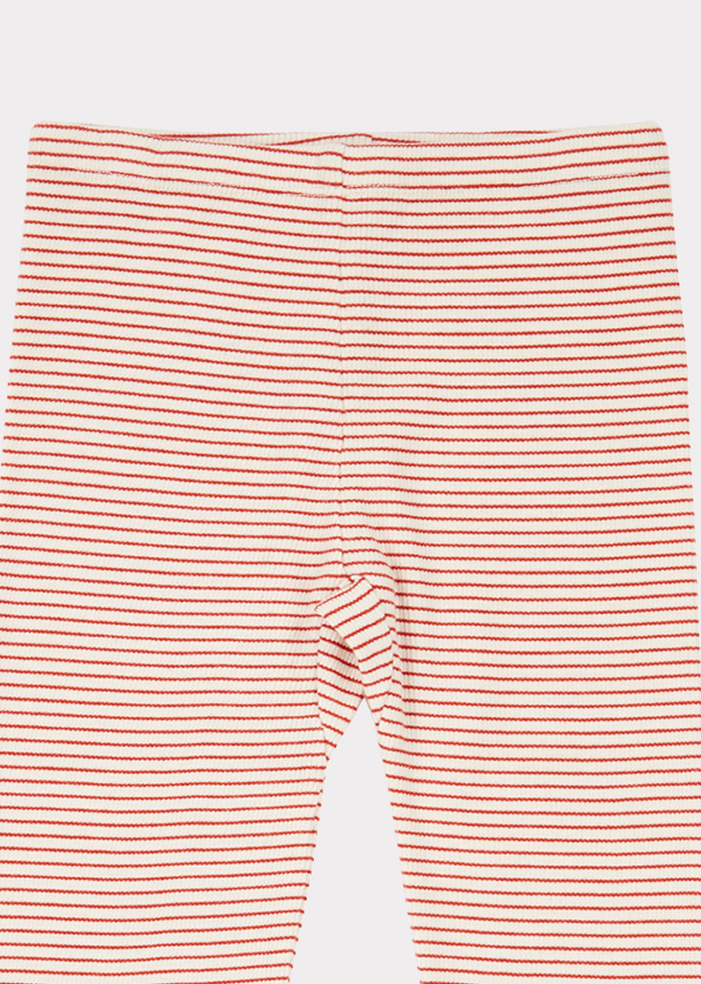 Girls Red Stripe Cotton Leggings