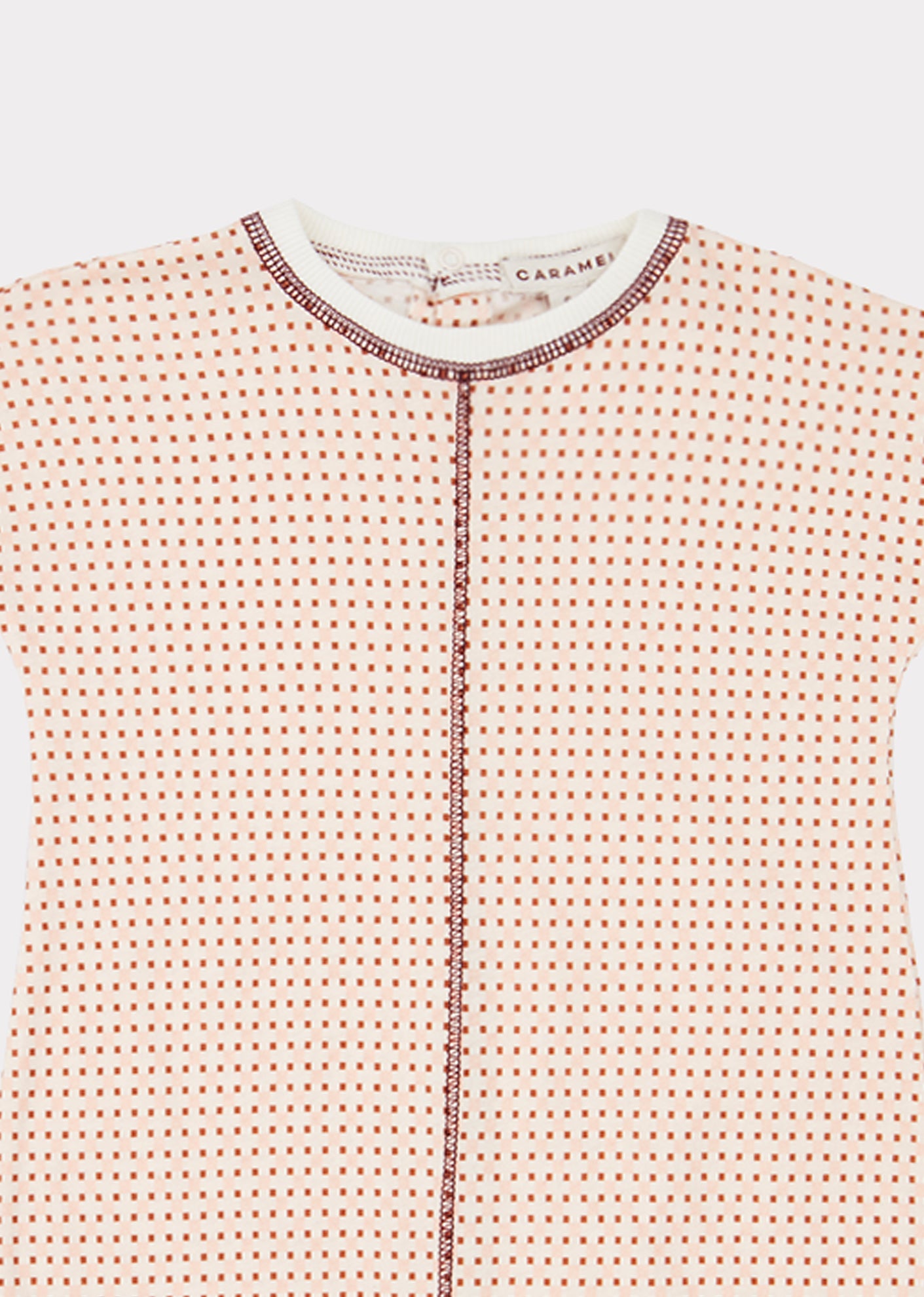 Baby Girls Light Pink Check Cotton Babysuit