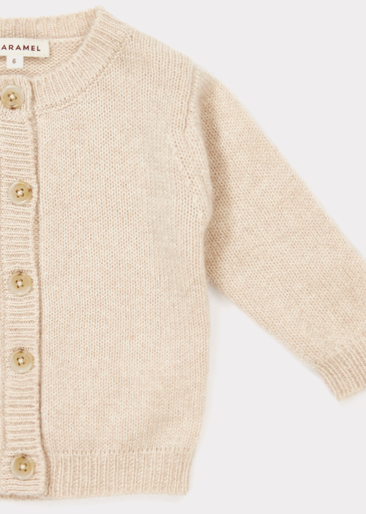 Baby Girls Oatmeal Cashmere Cardigan