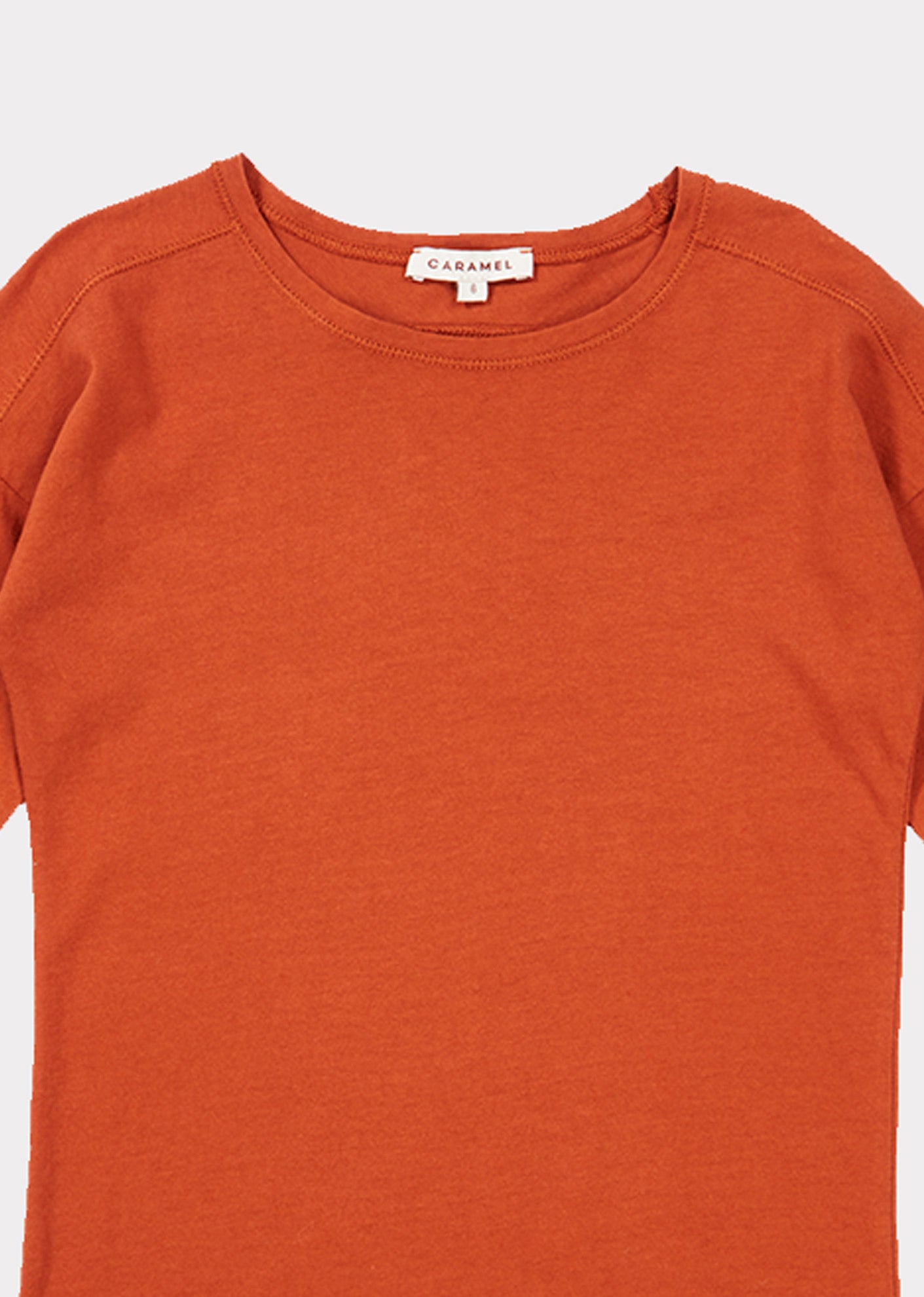Girls Orange Cotton Shirt