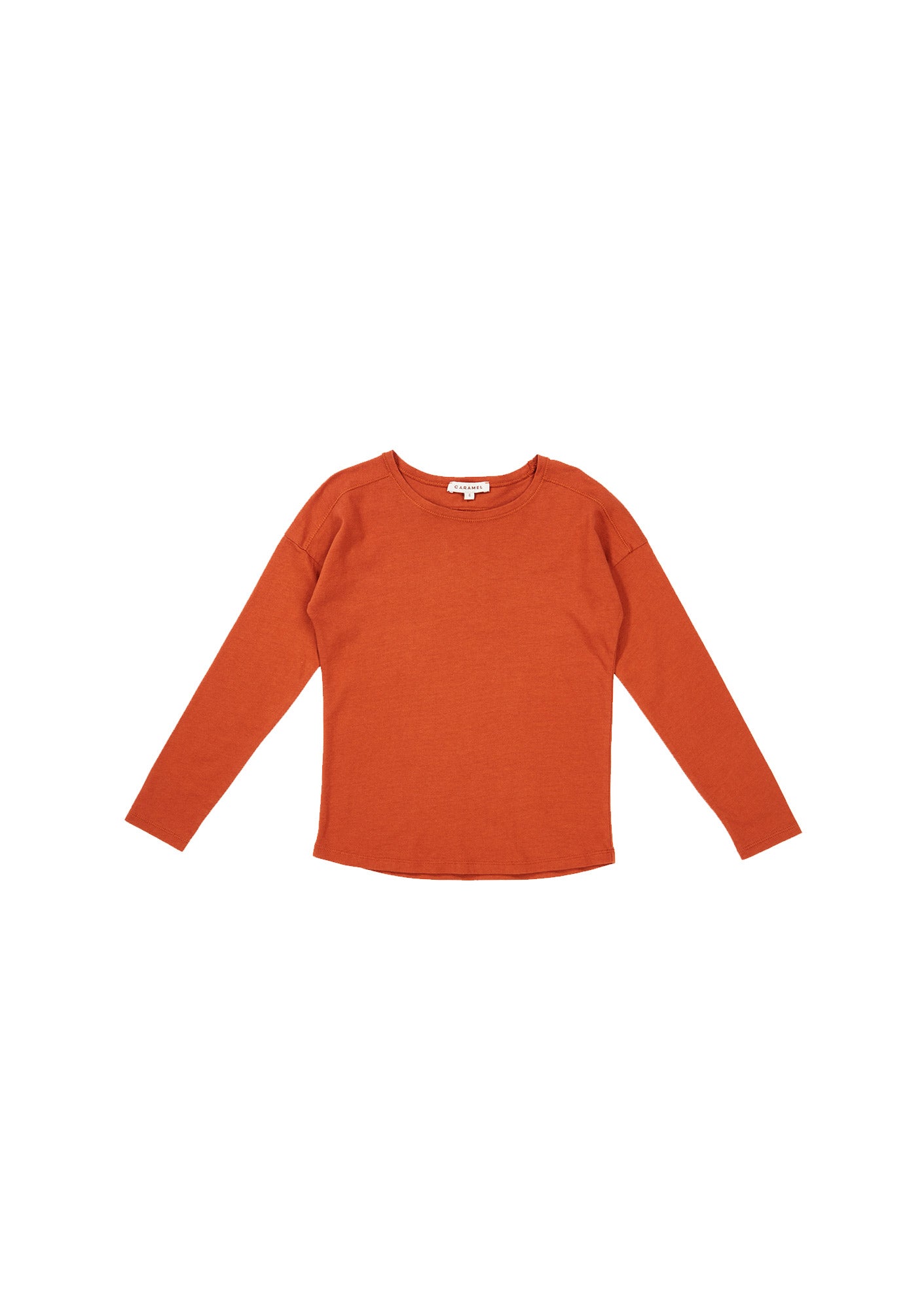 Girls Orange Cotton Shirt