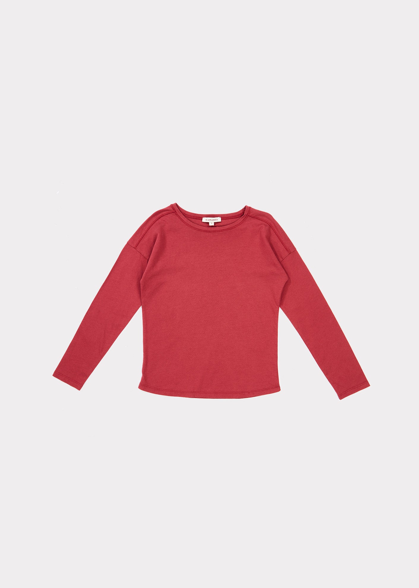 Girls Dark Red Cotton Shirt