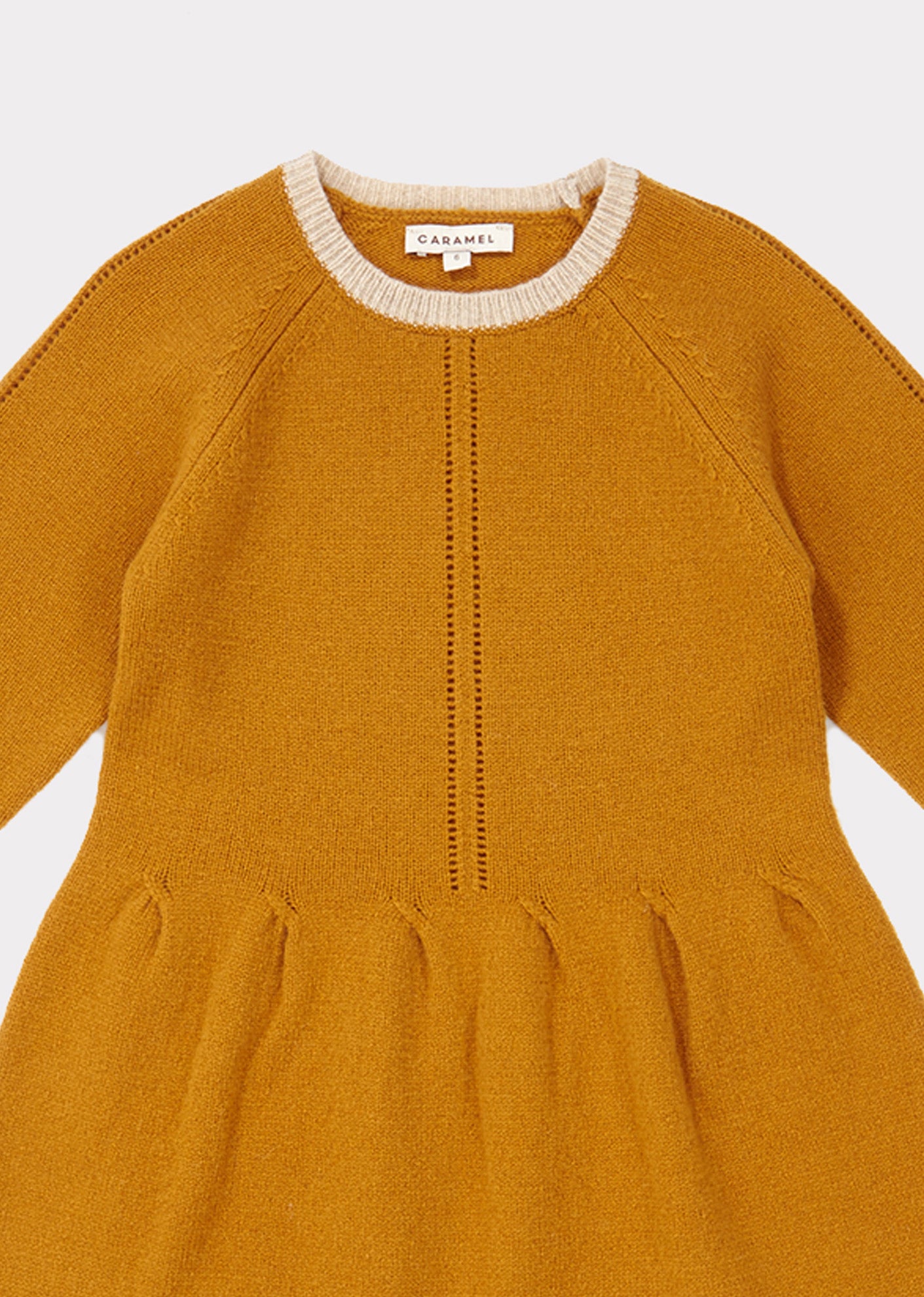 Girls Yellow Wool Dress