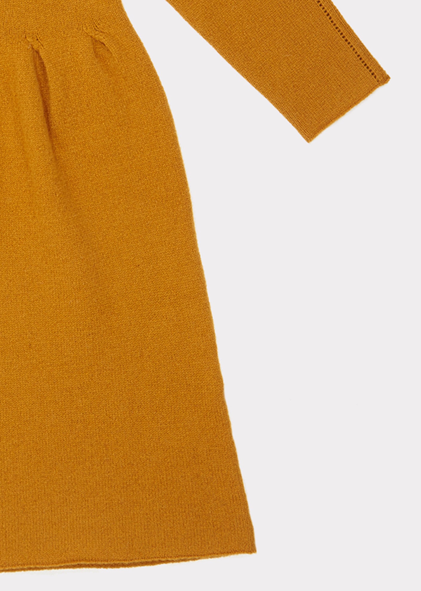 Girls Yellow Wool Dress