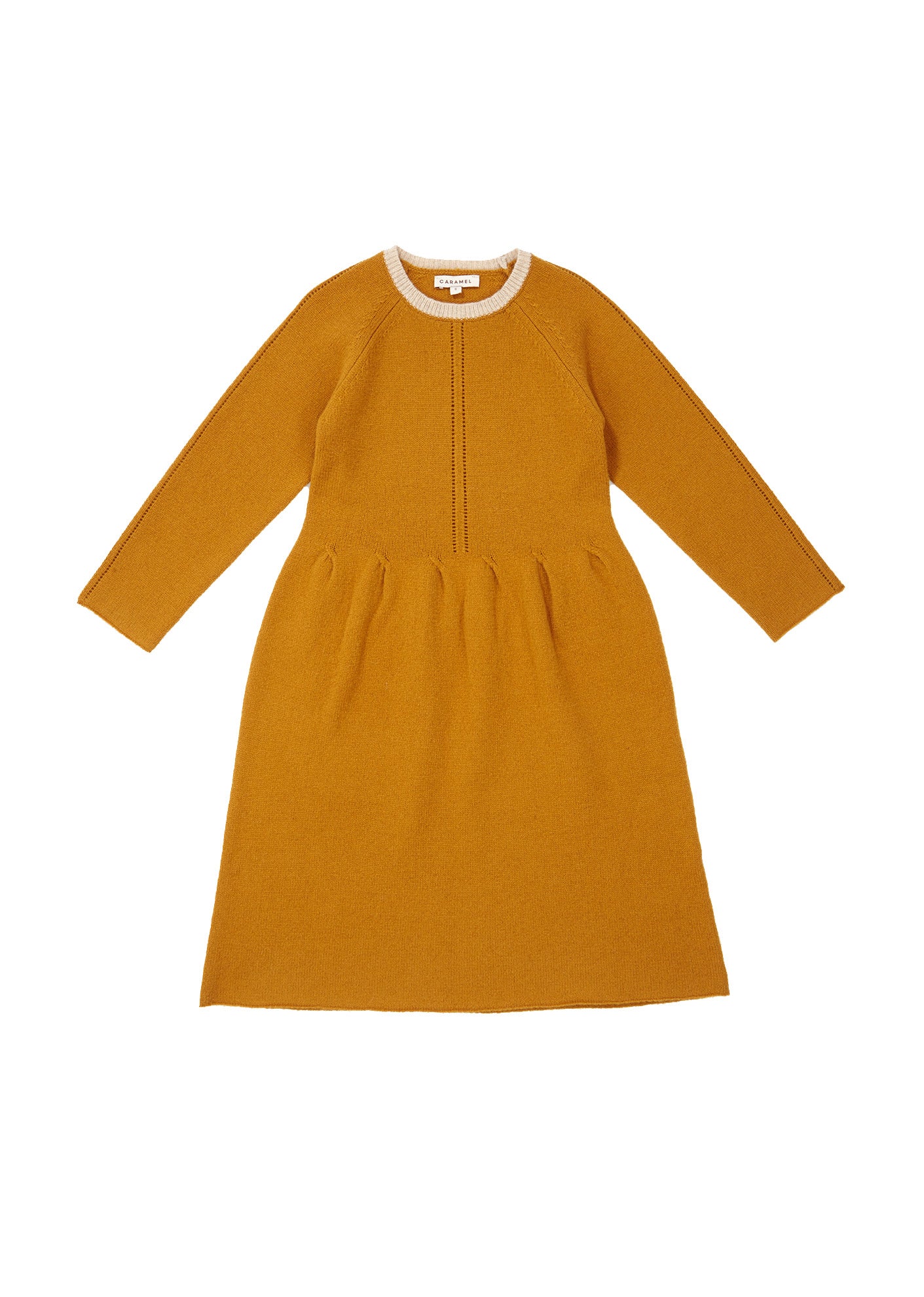 Girls Yellow Wool Dress
