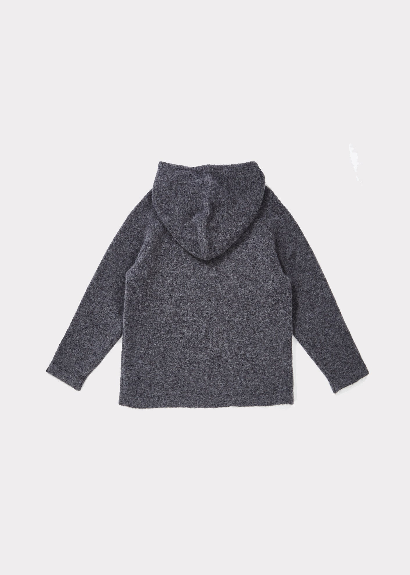 Girls Dark Grey Hooded Logo Sweater
