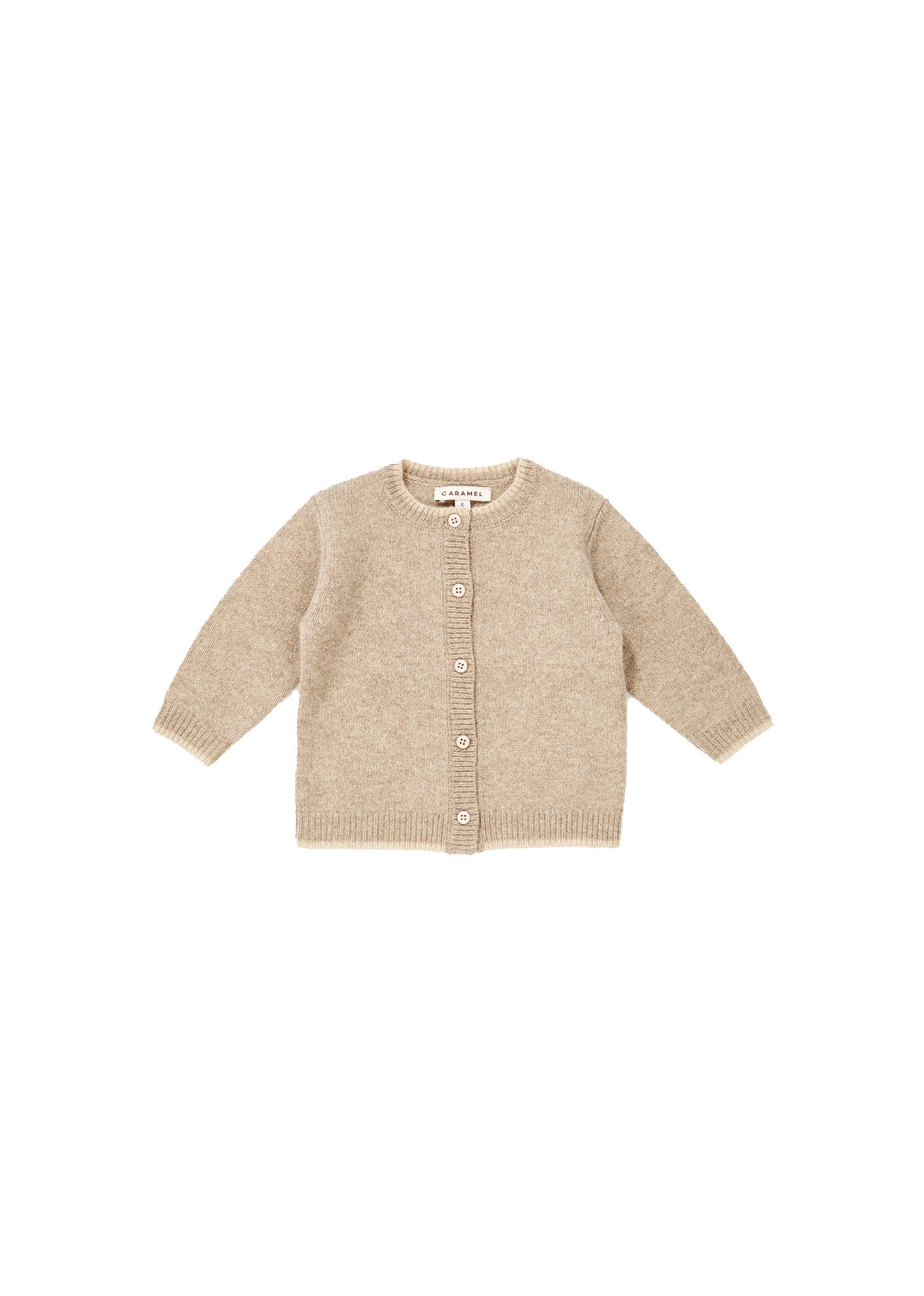 Baby Girls Khaki Wool Cardigan