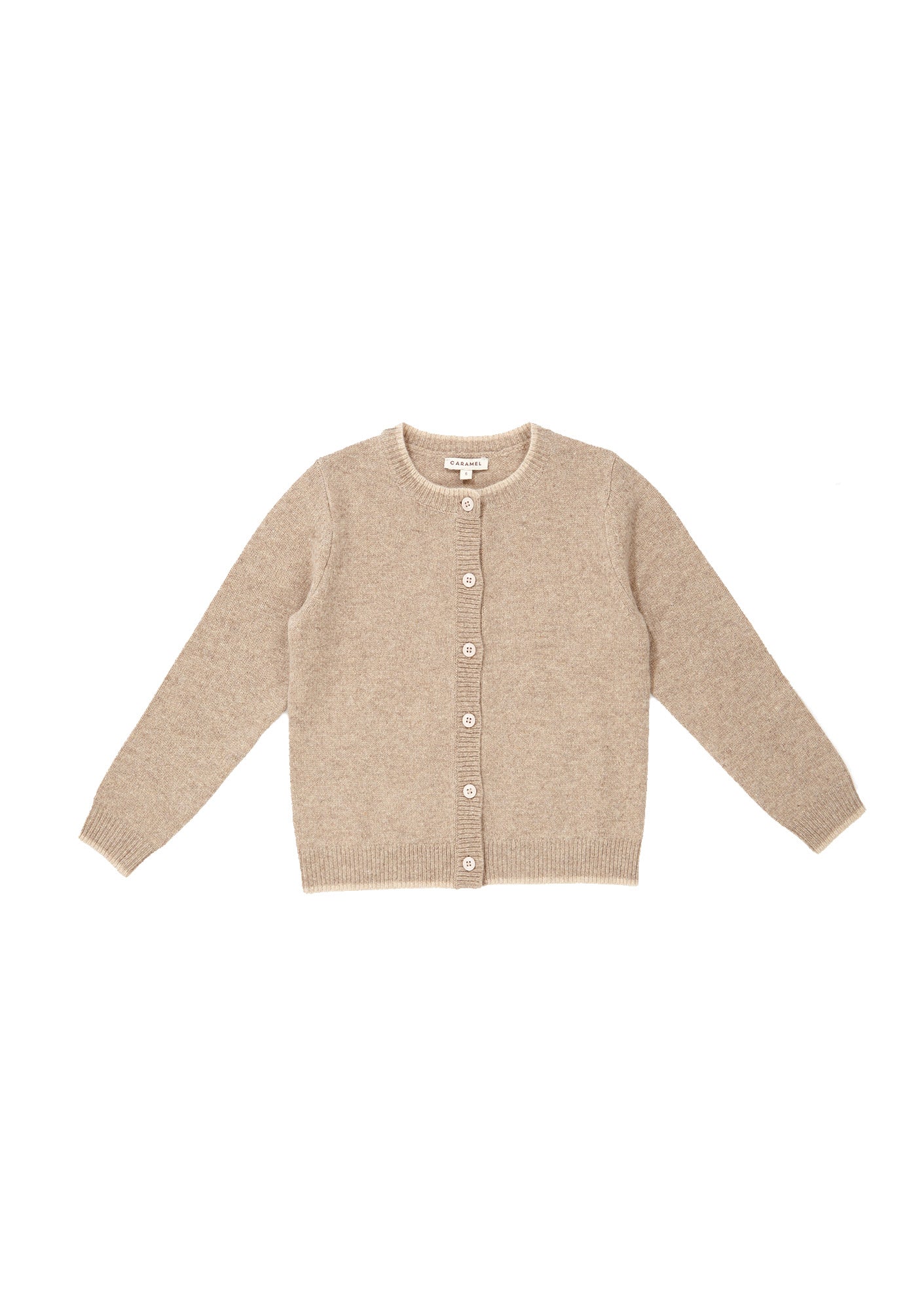 Girls Khaki Wool Cardigan