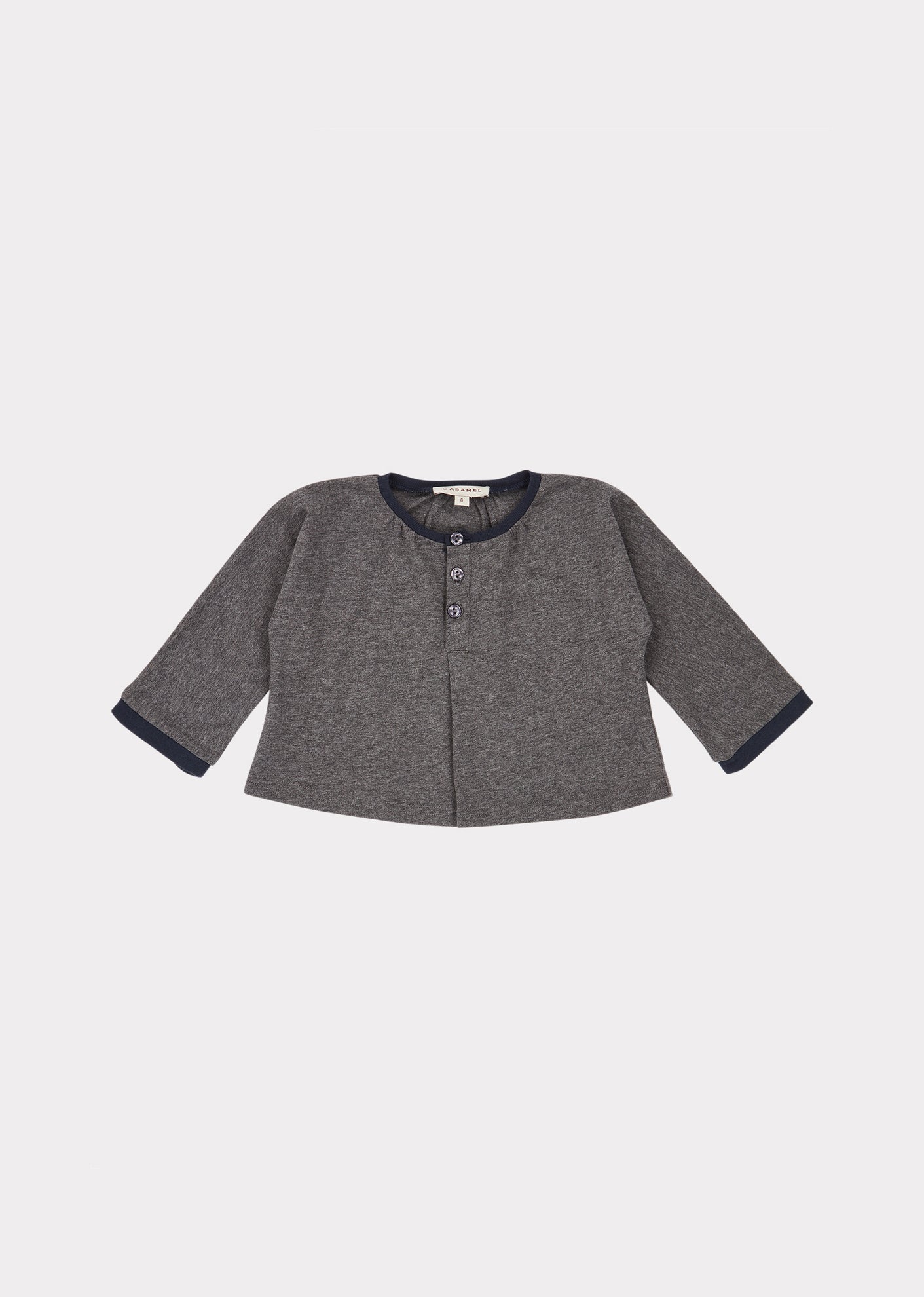 Baby Boys & Girls Grey Melange Heron Blouse