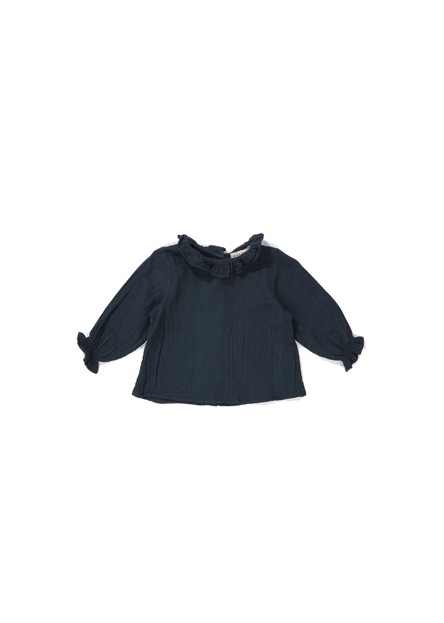 Baby Girls Dark Blue Cotton Blouse