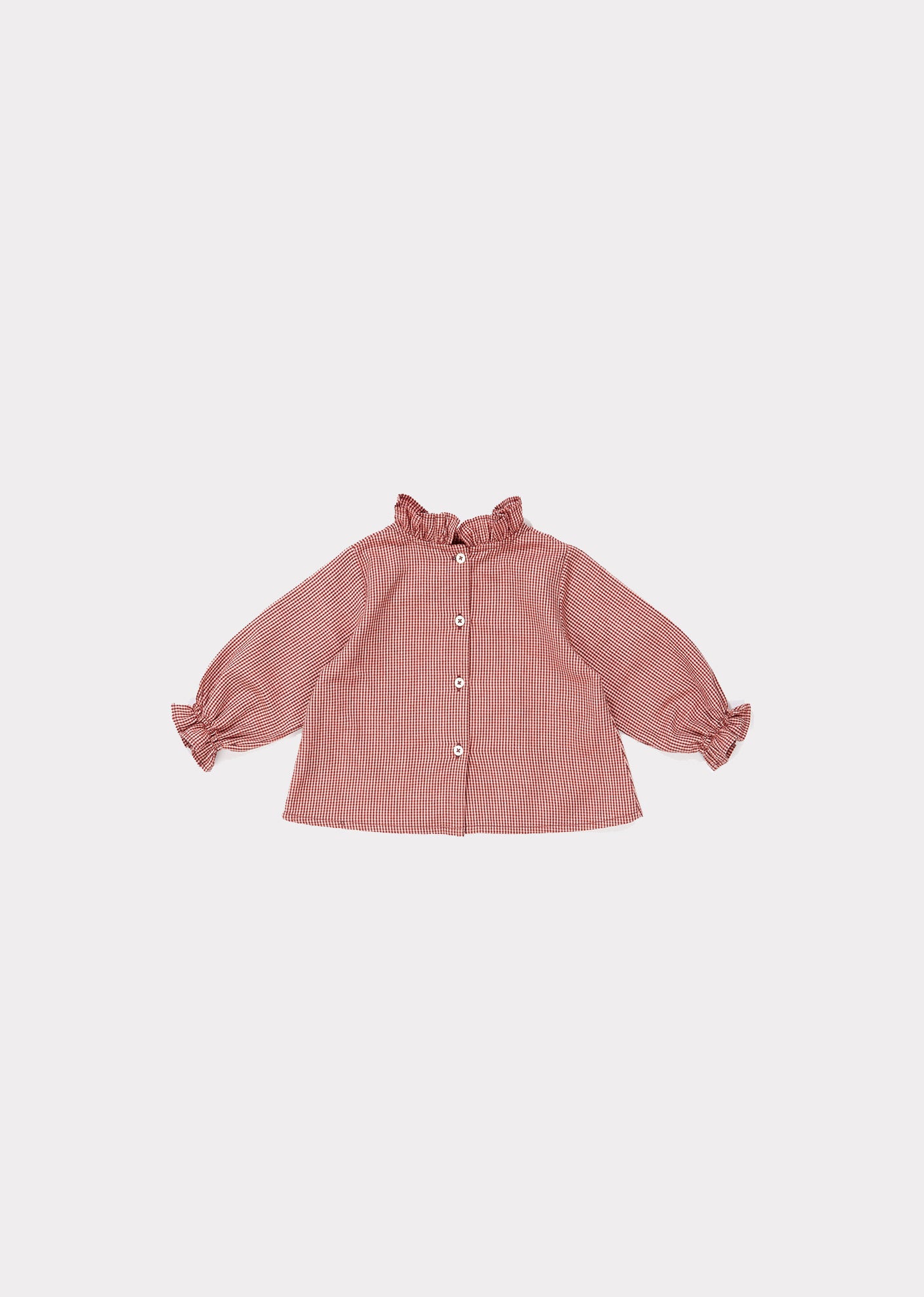 Baby Girls Poppy Check Cotton Blouse