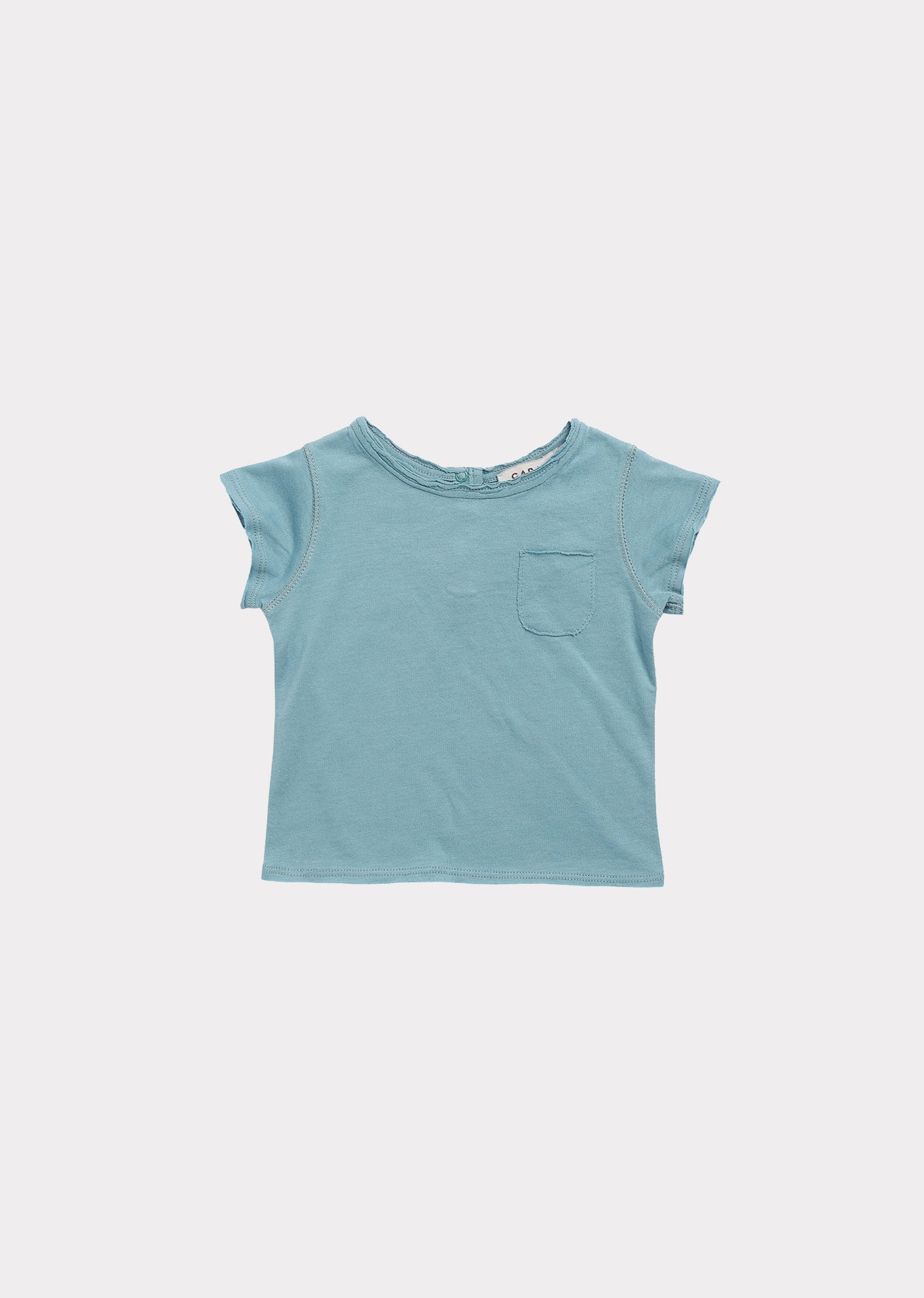 Baby Boys & Girls Light Blue Cotton T-shirt