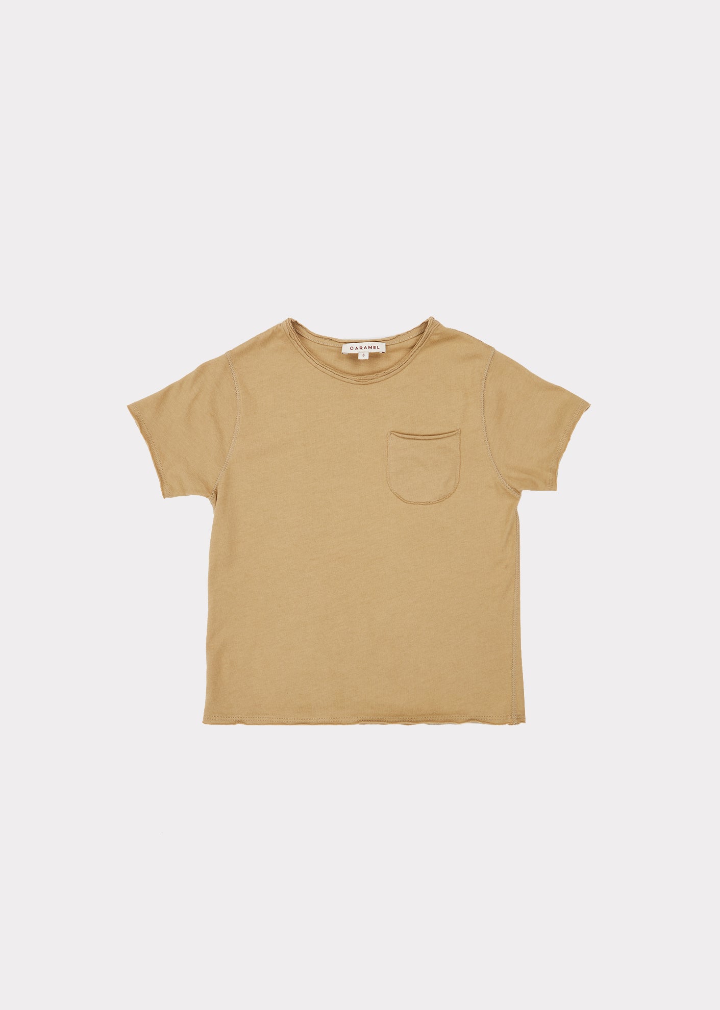 Boys & Girls Light Khaki Cotton T-shirt