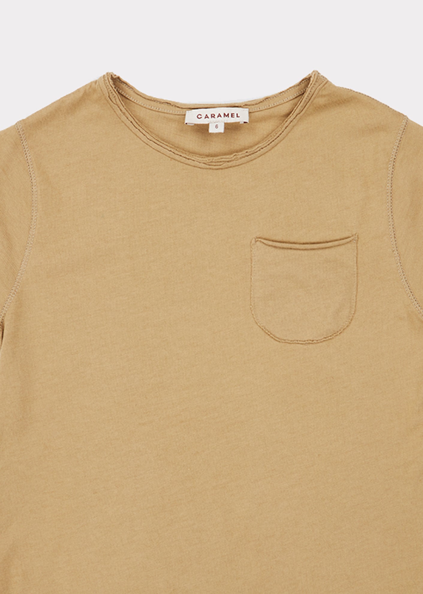 Boys & Girls Light Khaki Cotton T-shirt