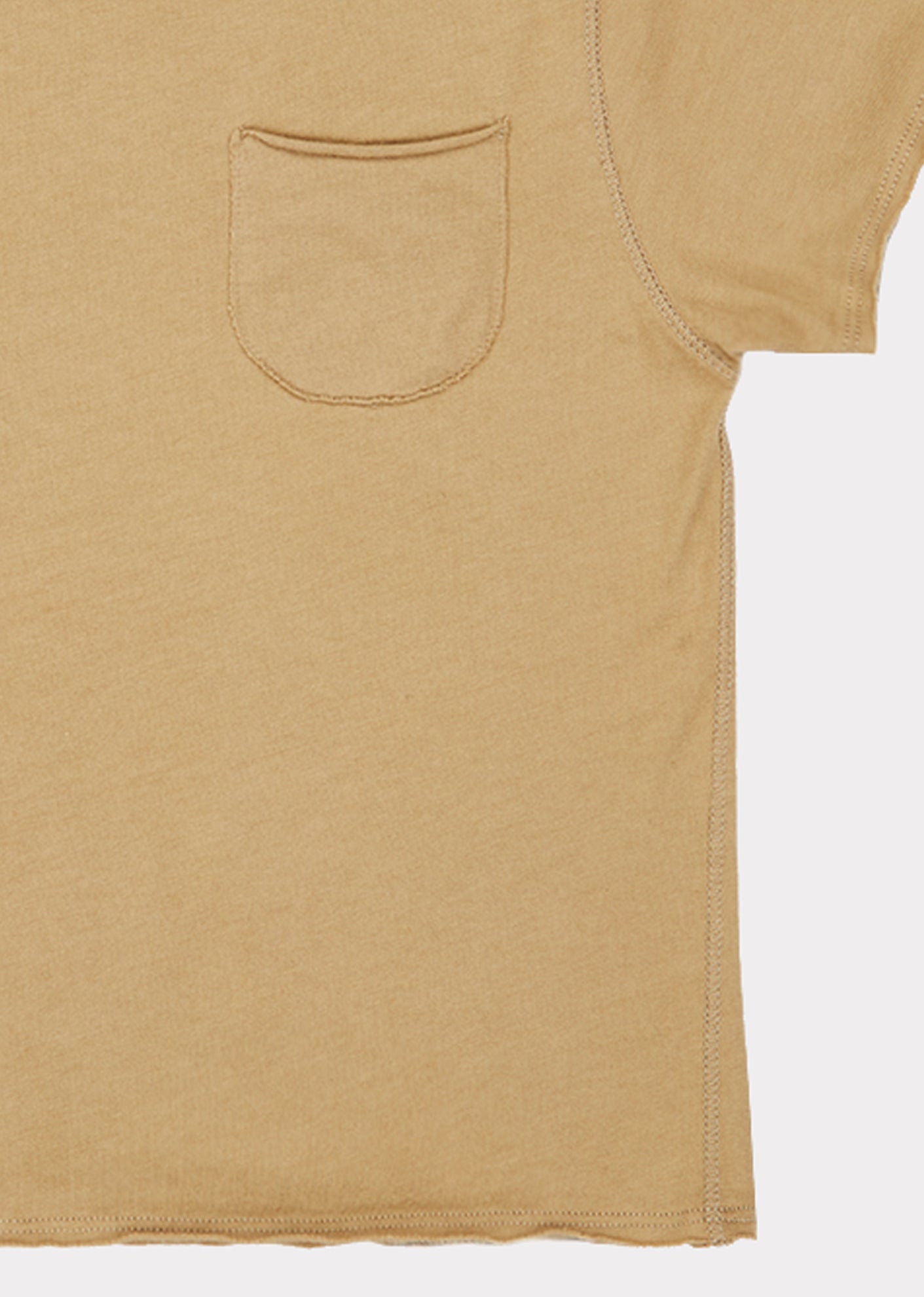 Boys & Girls Light Khaki Cotton T-shirt