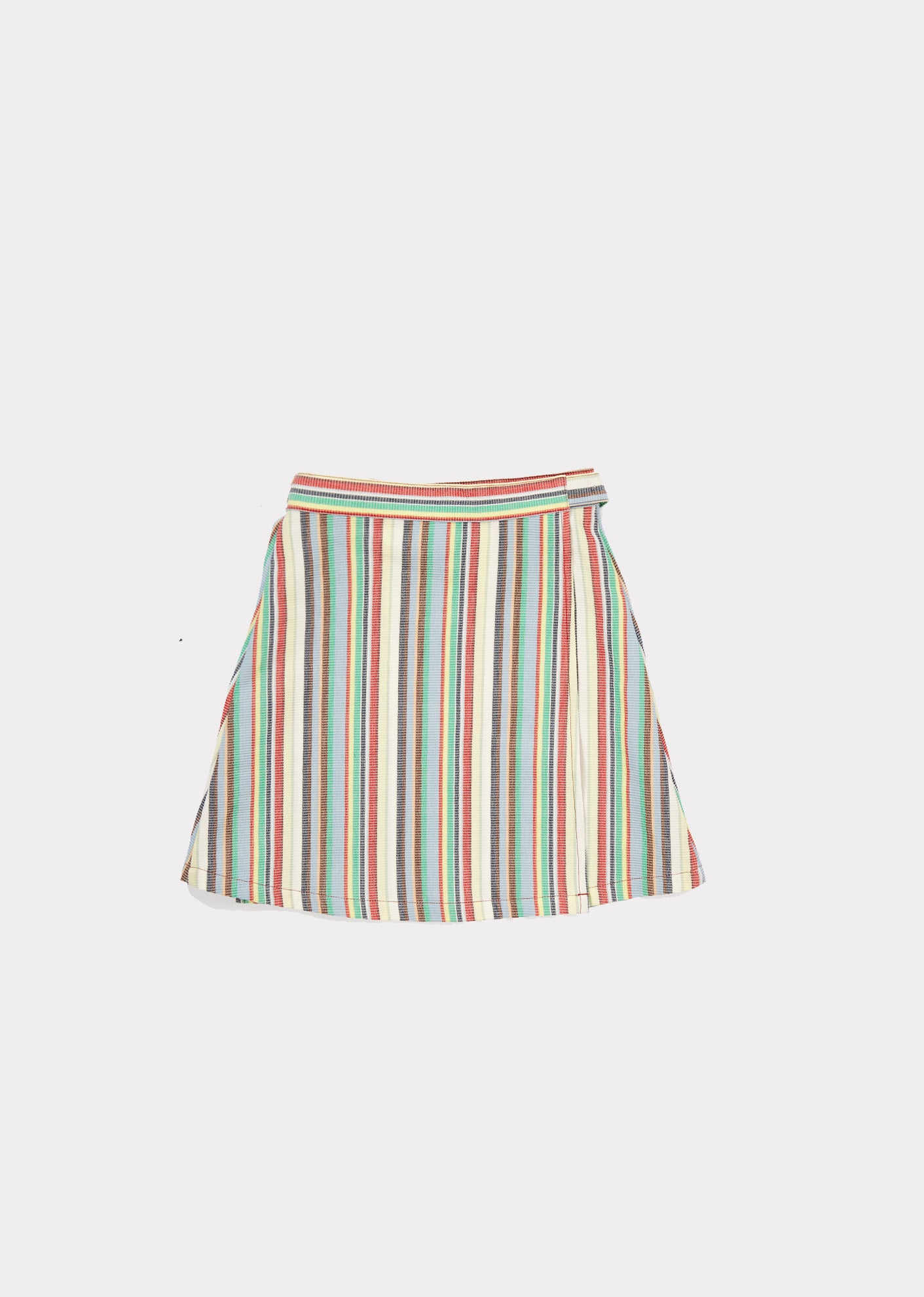 Girls Multi Stripe Cotton Woven Skirt