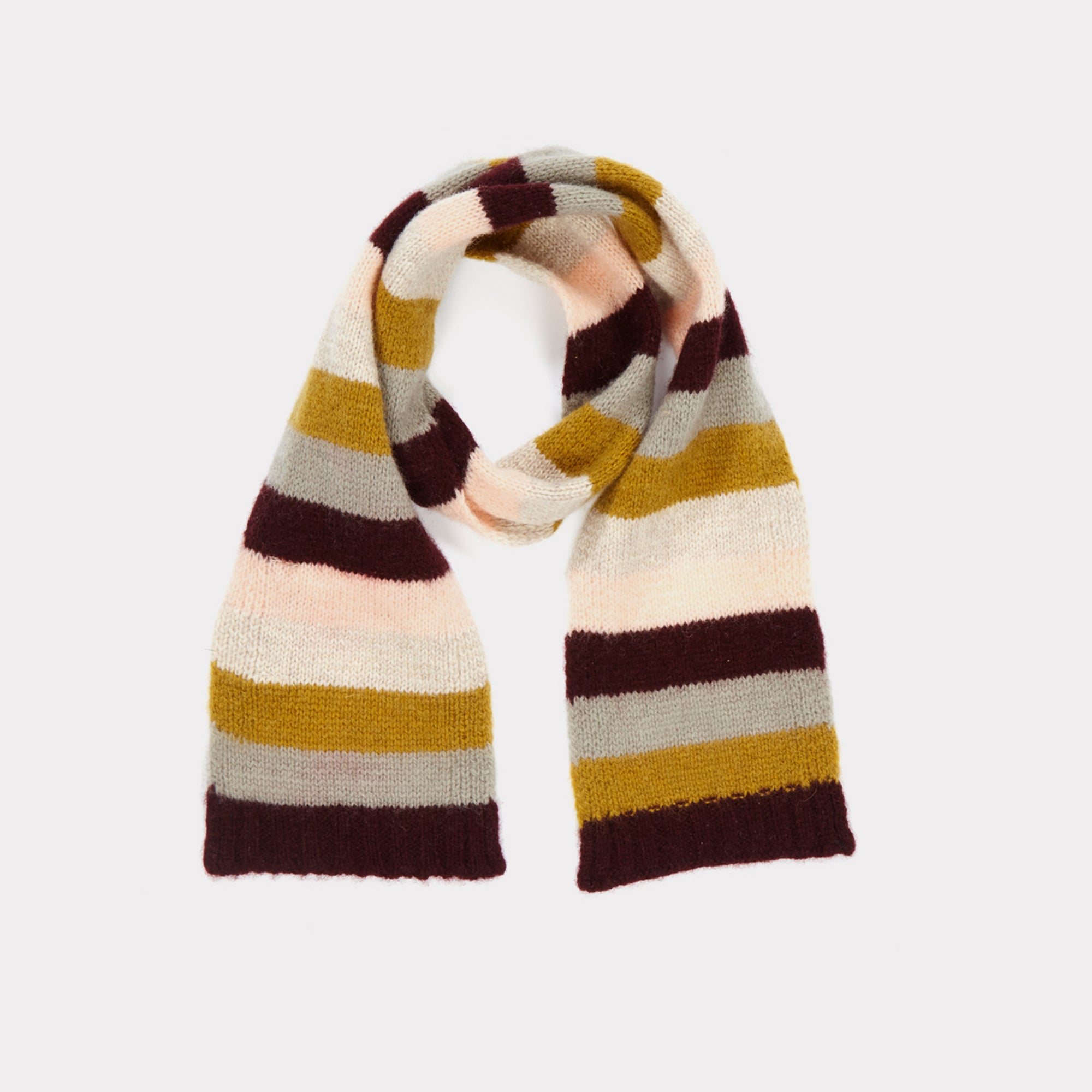 Girls Rosewood Striped Scarve