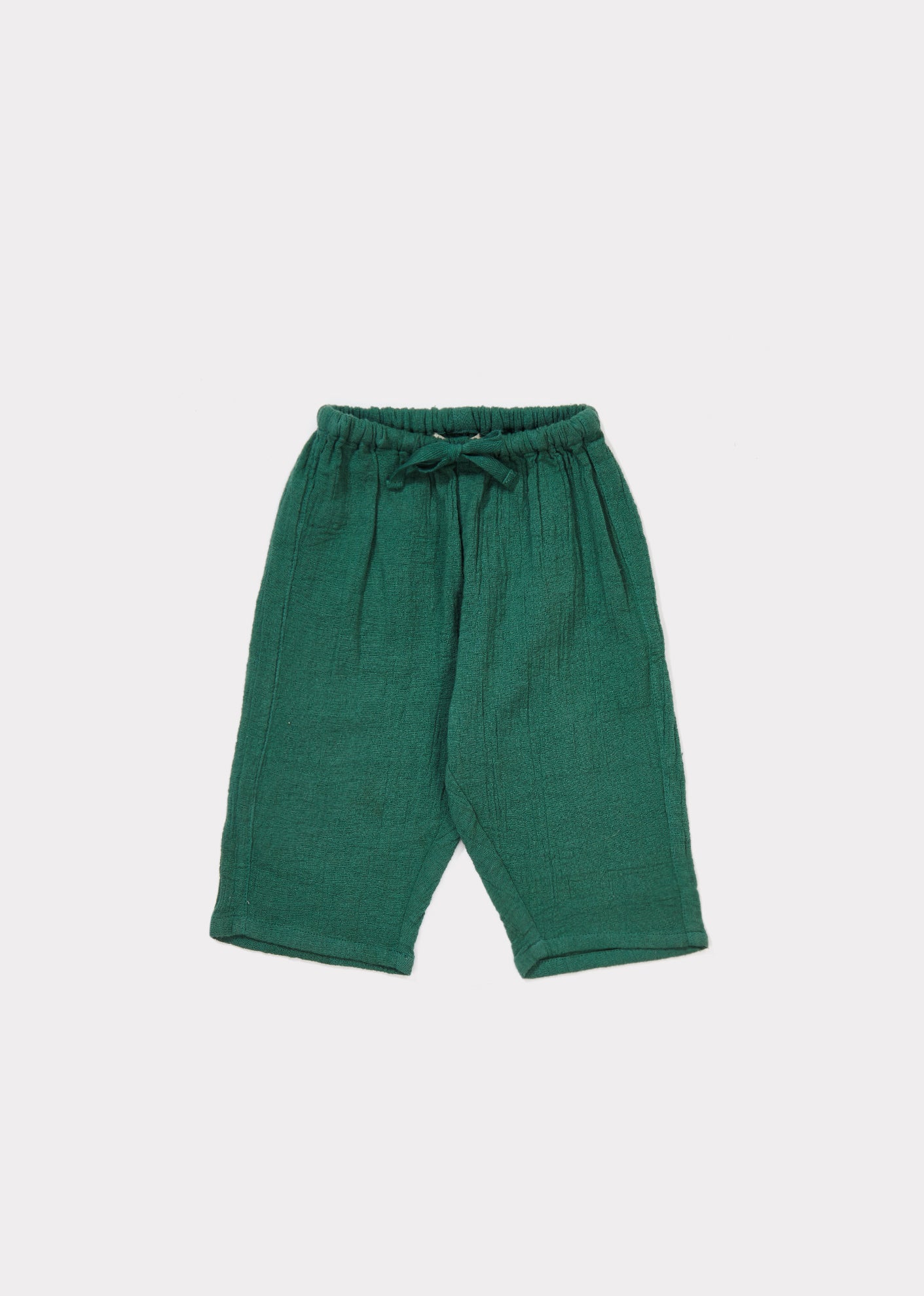 Baby Dark Green Cotton Woven Trousers