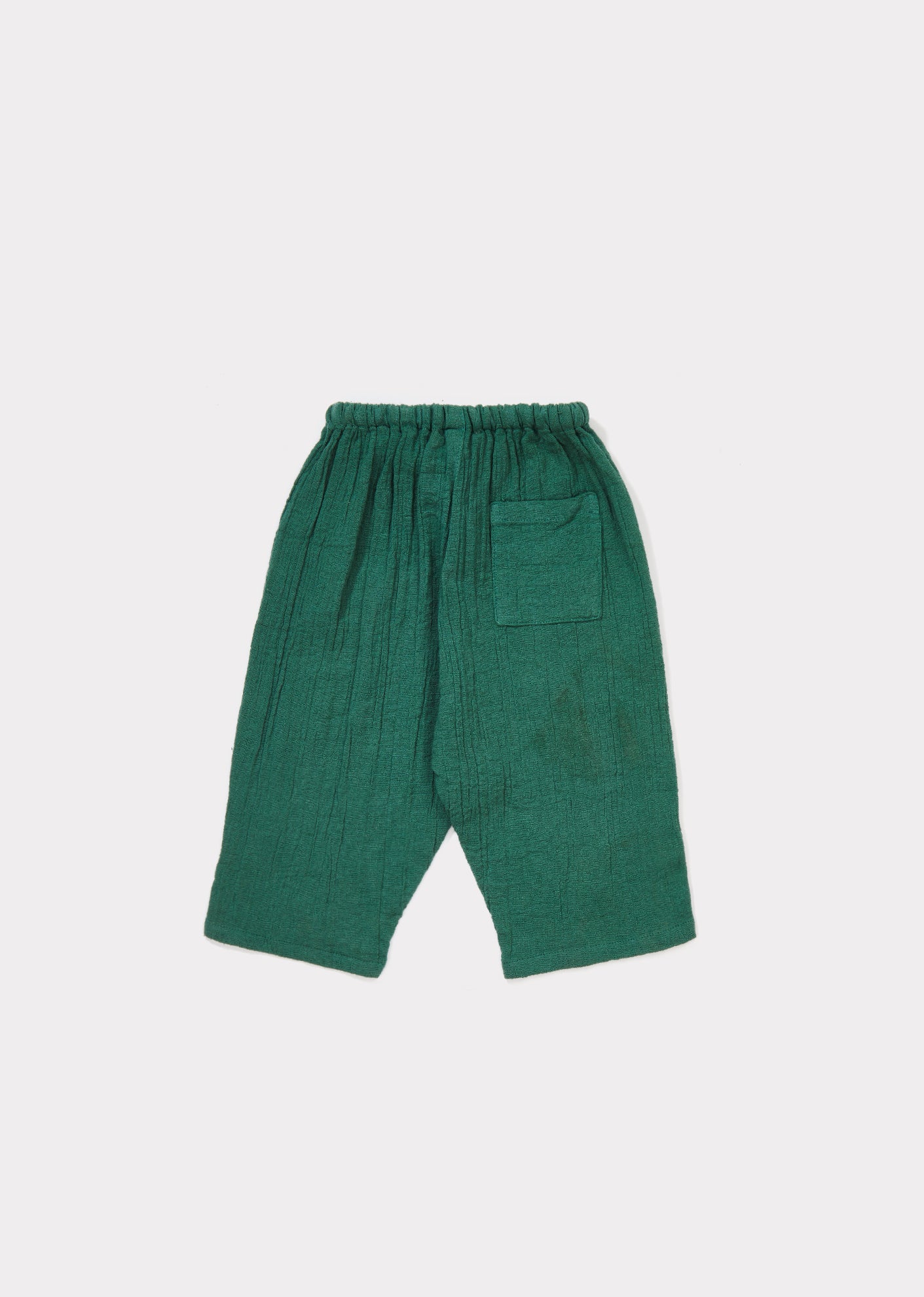 Baby Dark Green Cotton Woven Trousers