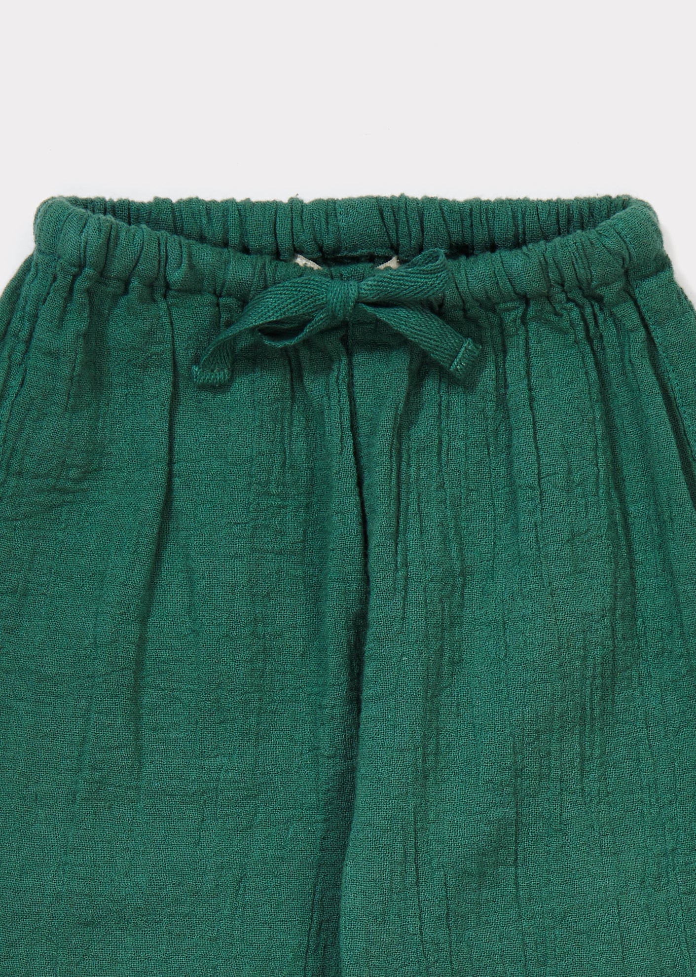Baby Dark Green Cotton Woven Trousers