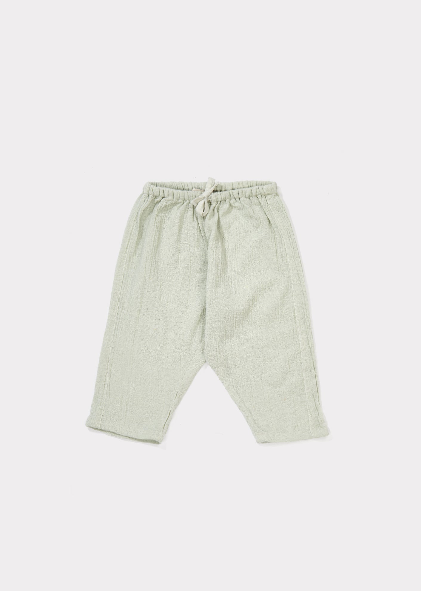 Baby Egret Cotton Woven Trousers