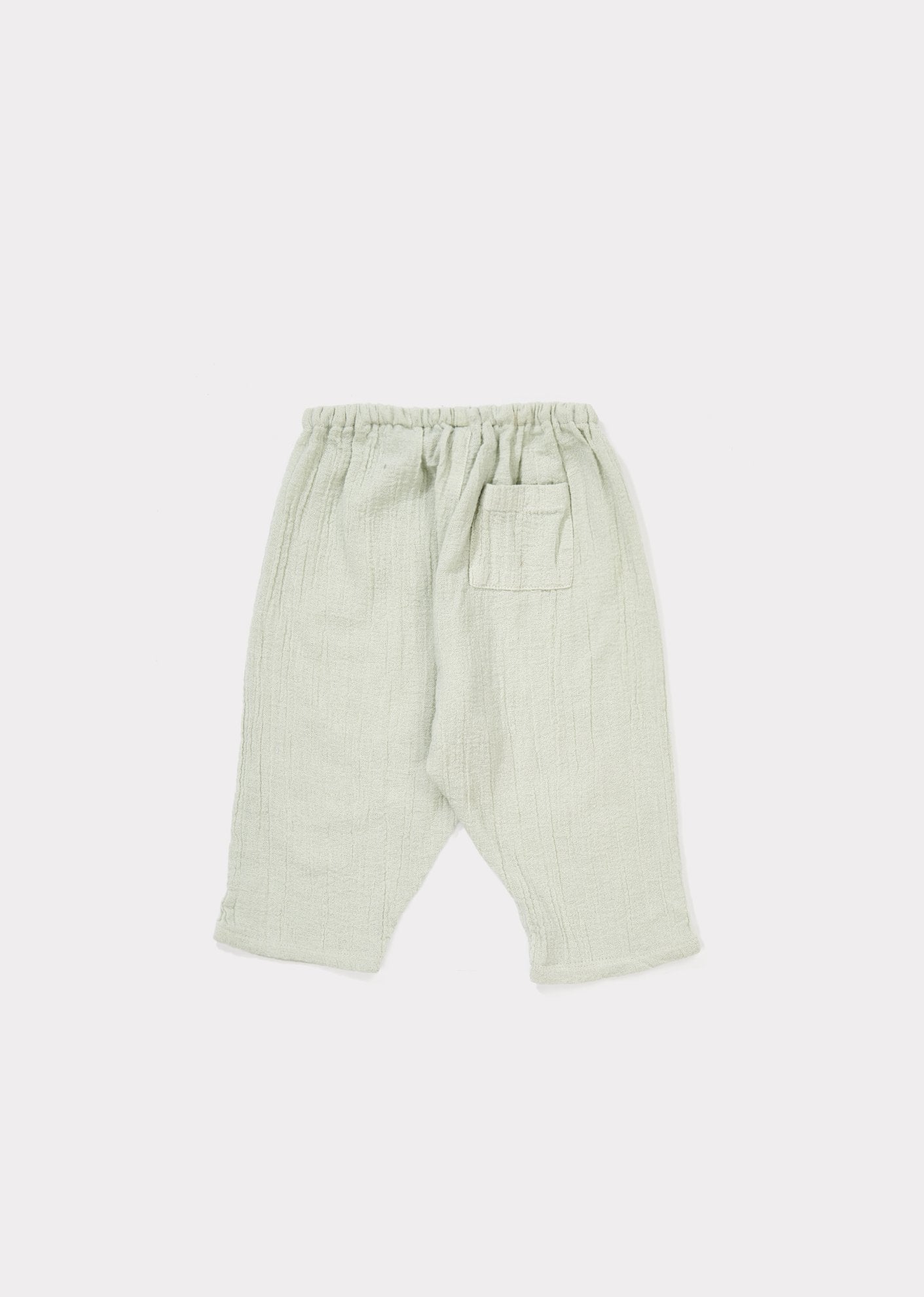 Baby Egret Cotton Woven Trousers