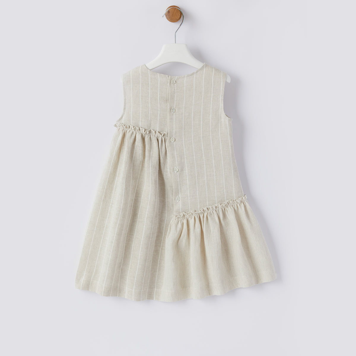 Robe beige sans manches pour fille