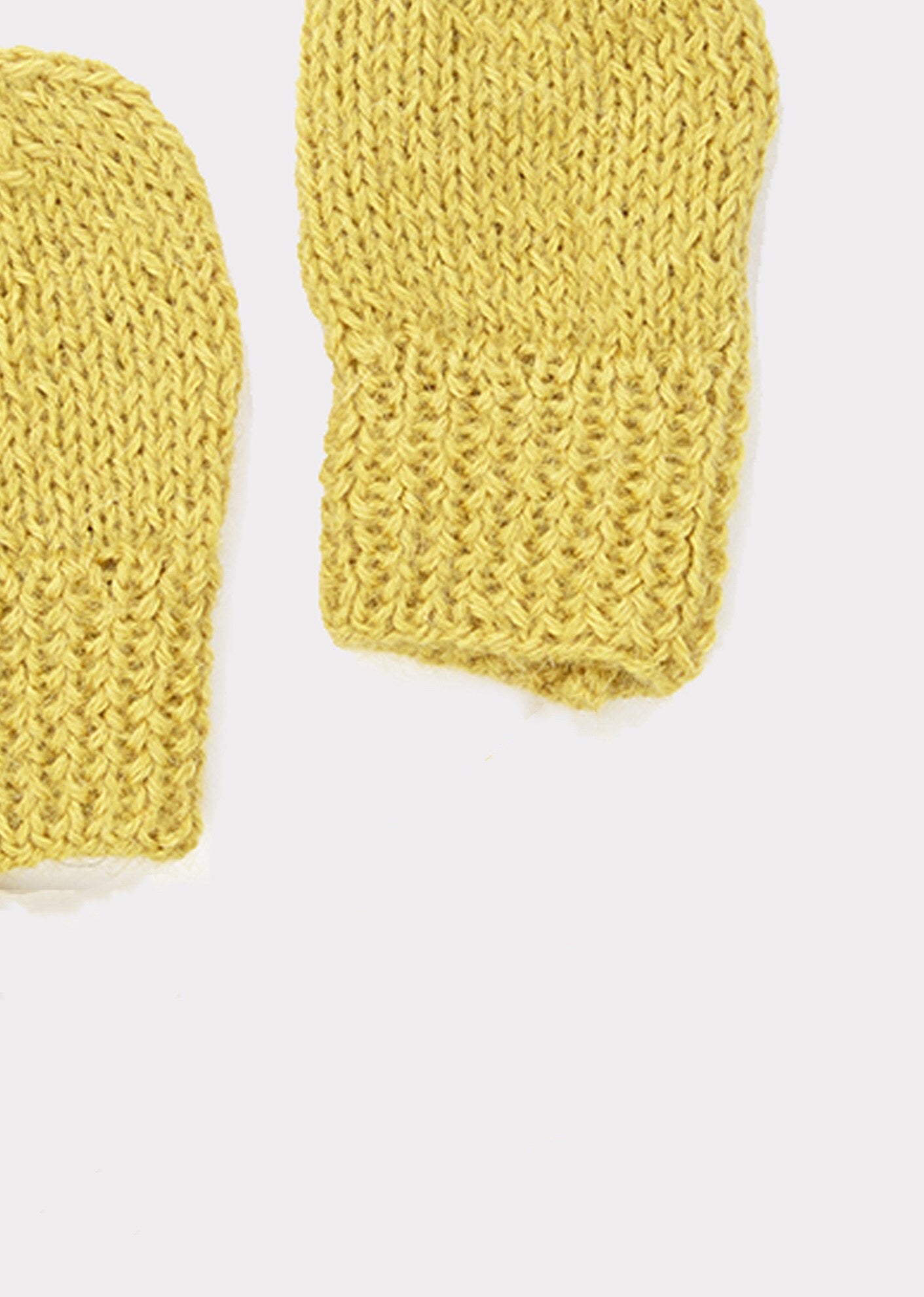 Baby Girls Yellow Alpaca Gloves