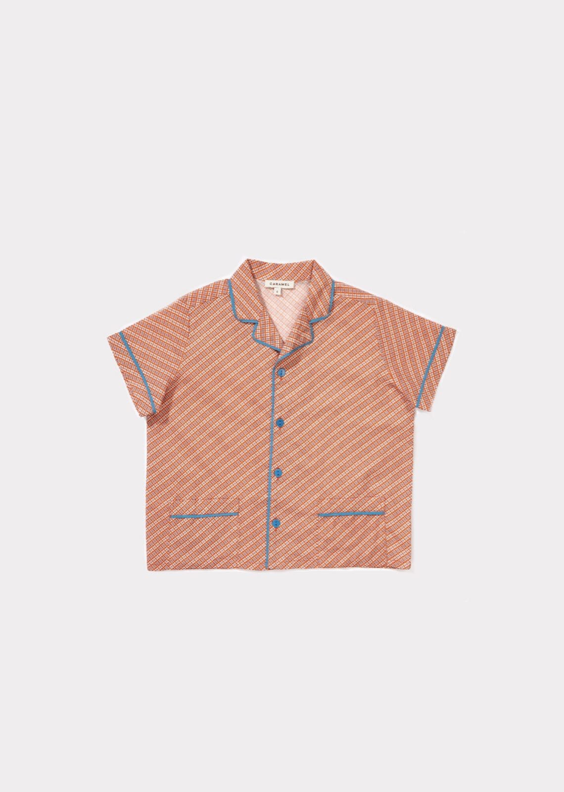 Boys Orange Checked Shirt