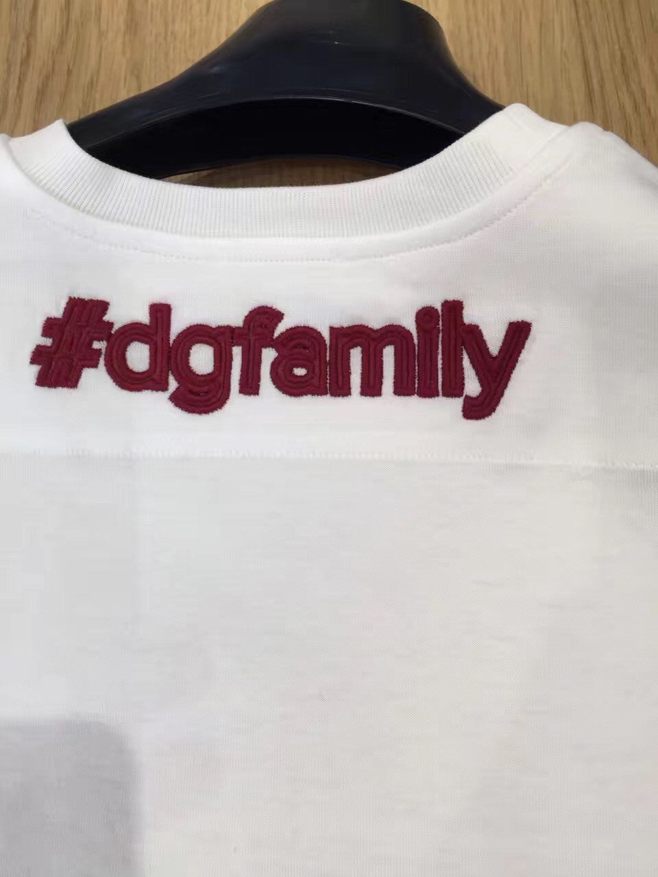 Girls White "DG Family" Cotton T-shirt