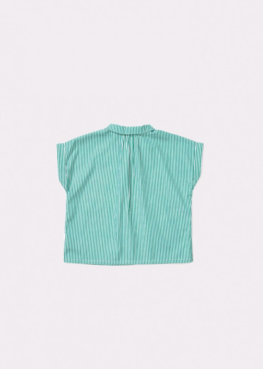 Boys & Girls Green Striped Shirt