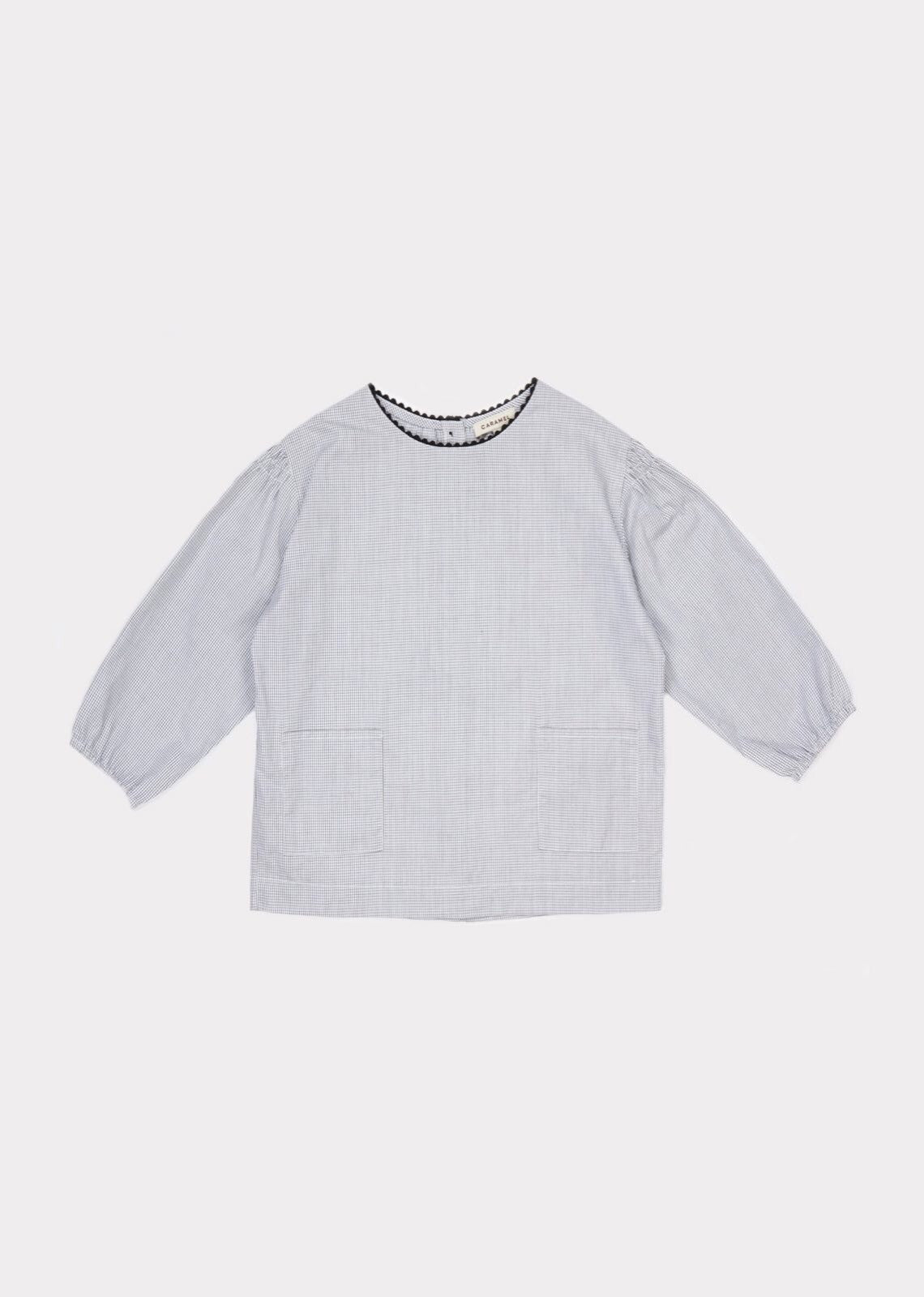 Girls Mirco Check Cotton Blouse