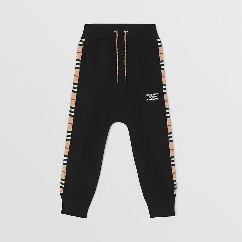 Boys Black Cotton Trousers