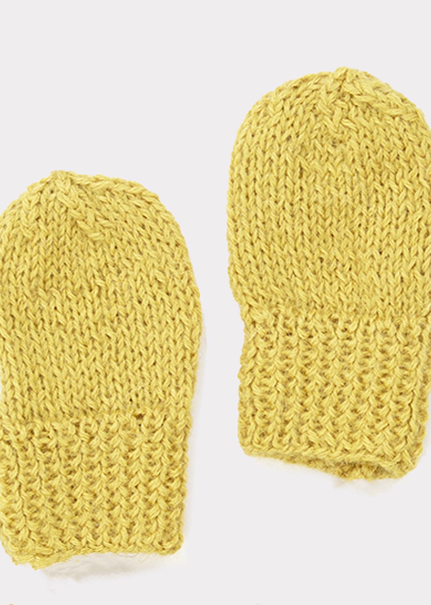Baby Girls Yellow Alpaca Gloves